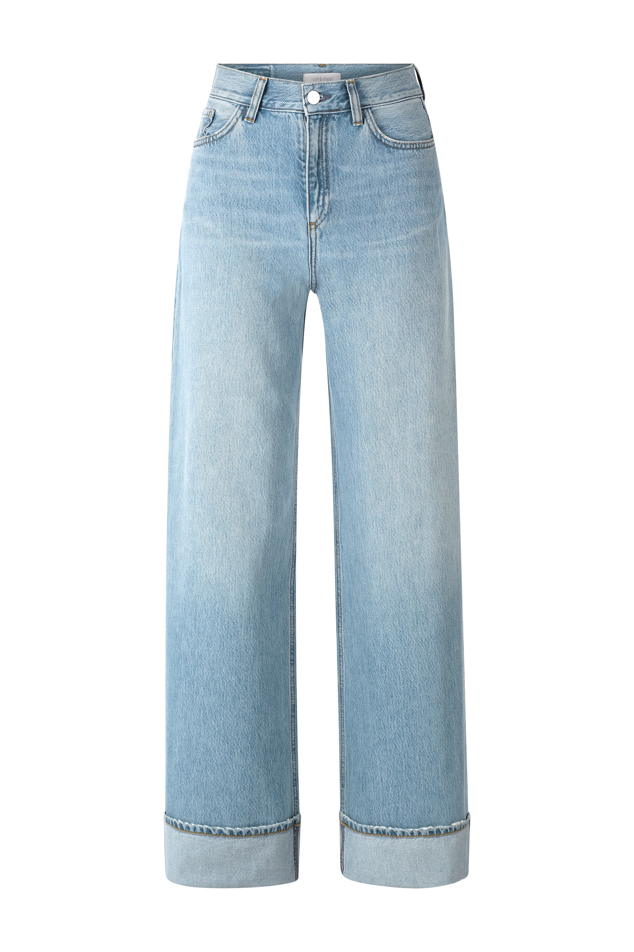 Marlene Roll-Up Wide-Leg-Denim mit hohem Taillenbund