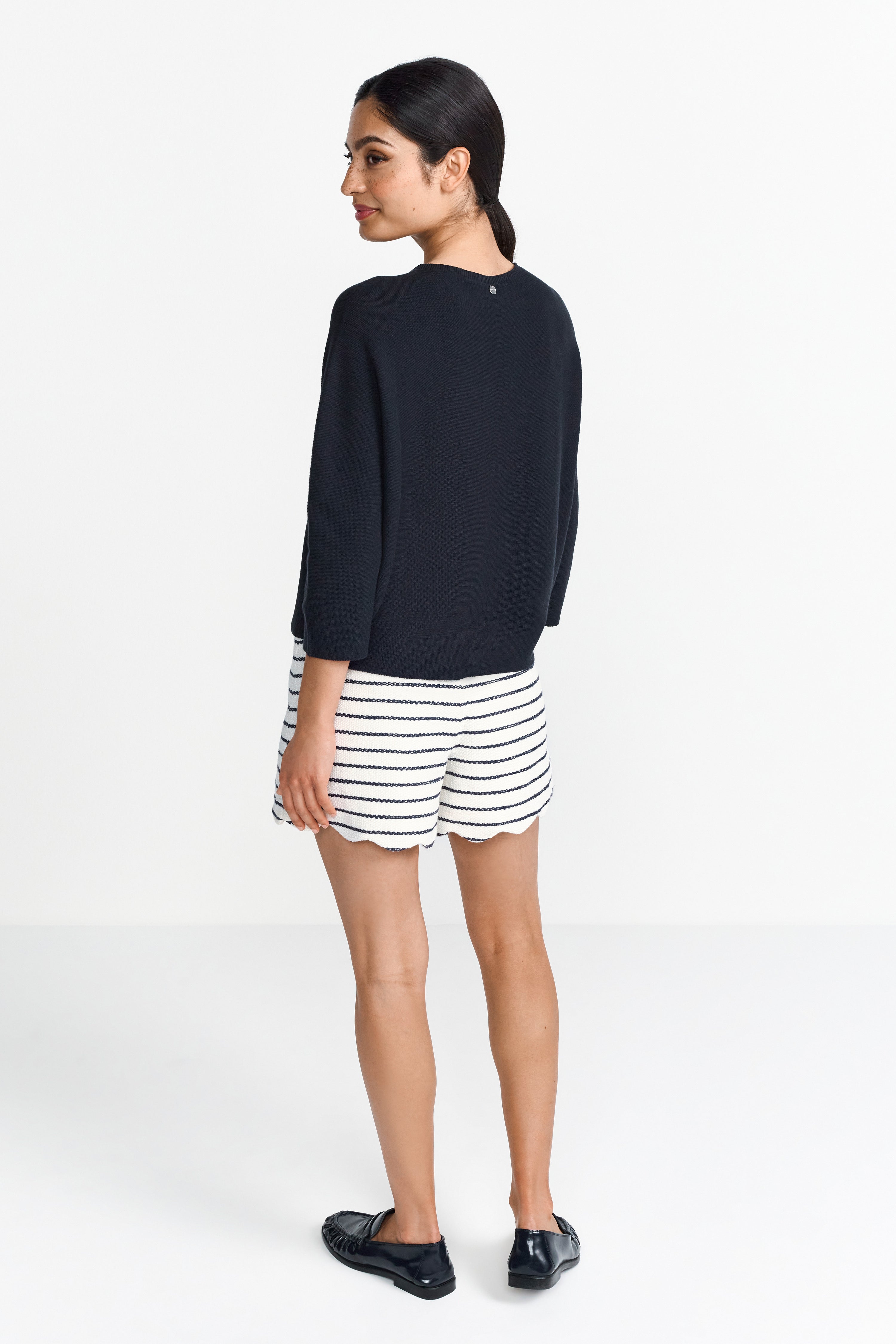 Feinstrickpullover mit 3/4-Ärmeln