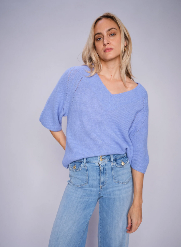 Strickpullover kurzarm
