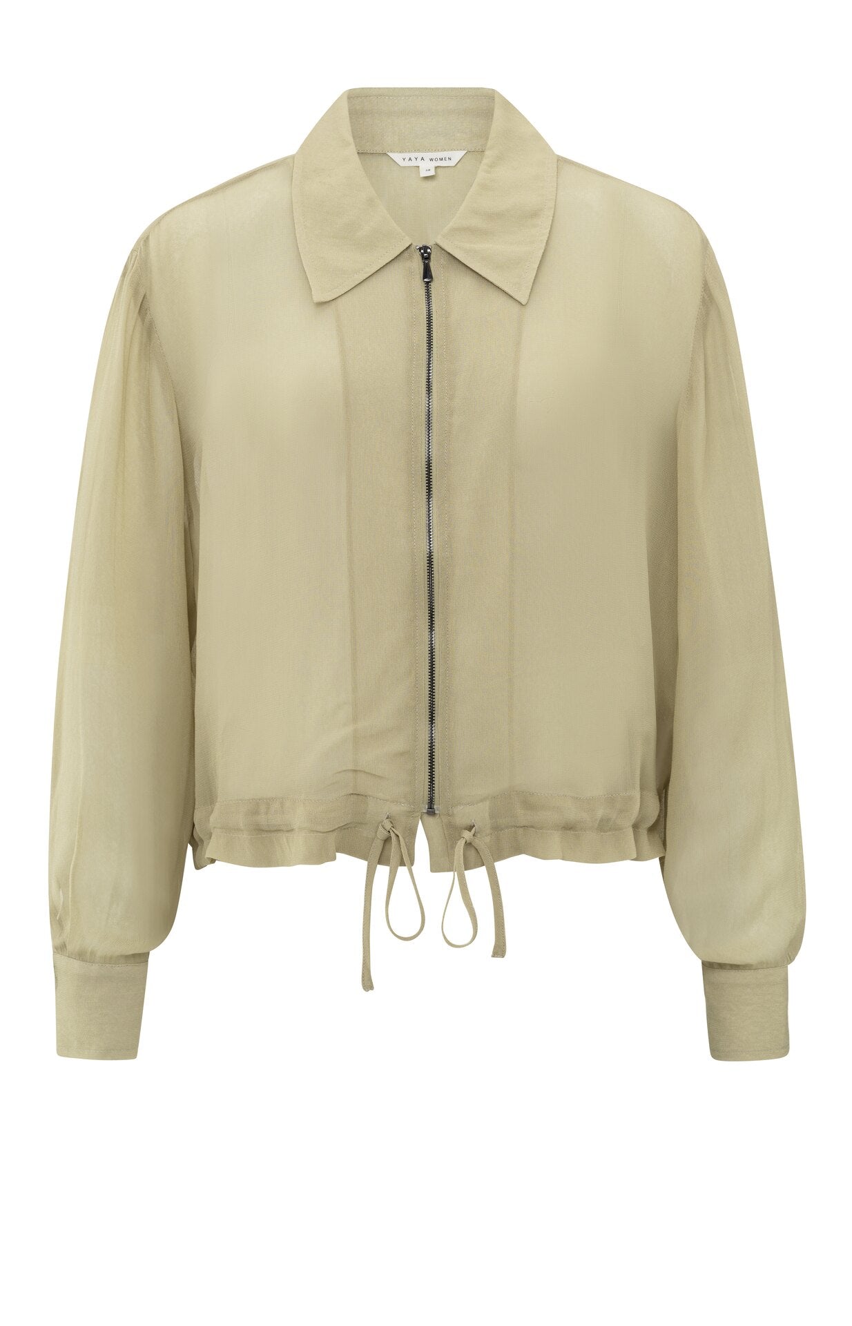 Leichte Blusenjacke mit Reißverschluss