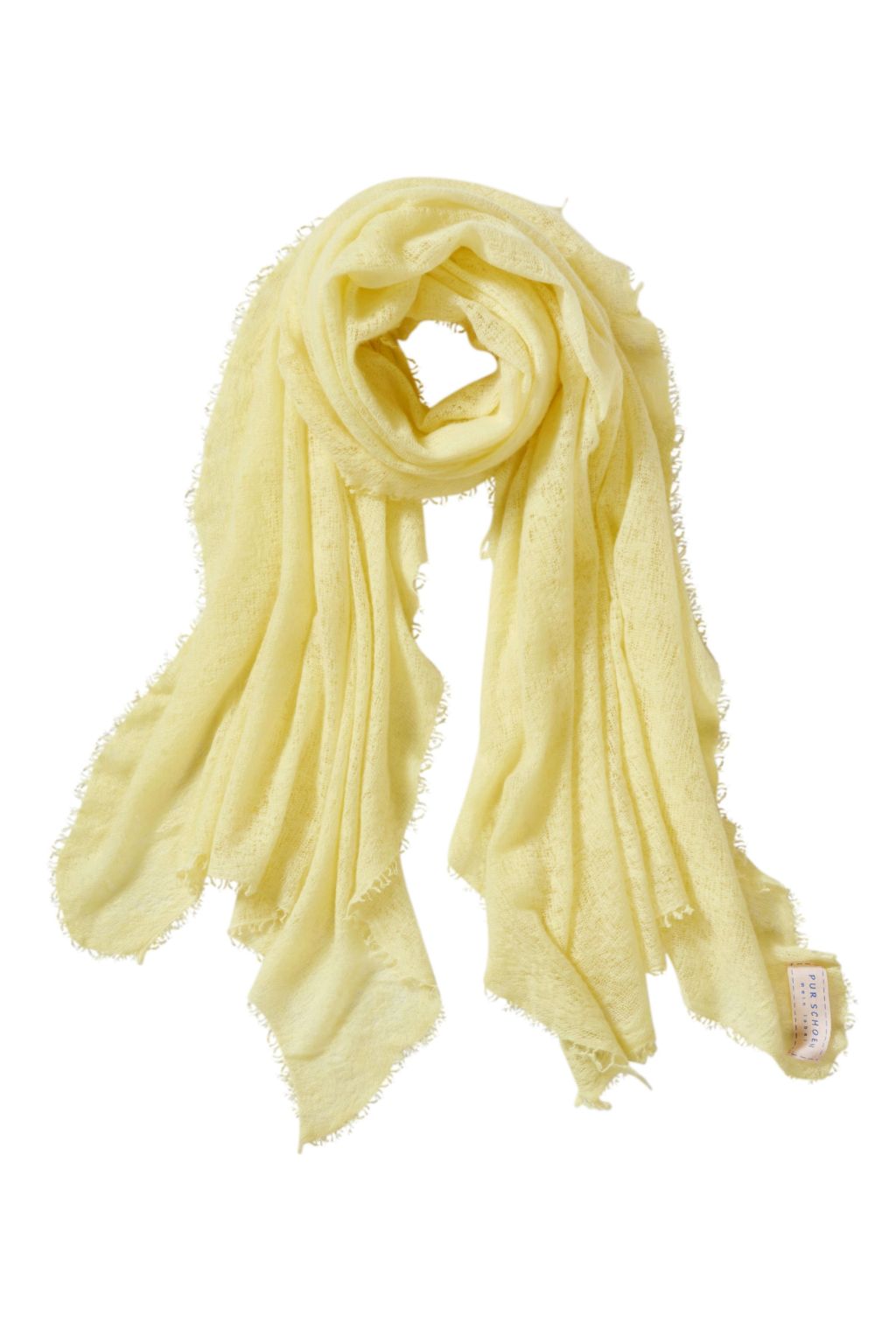 Cashmere Schal Puder Gelb