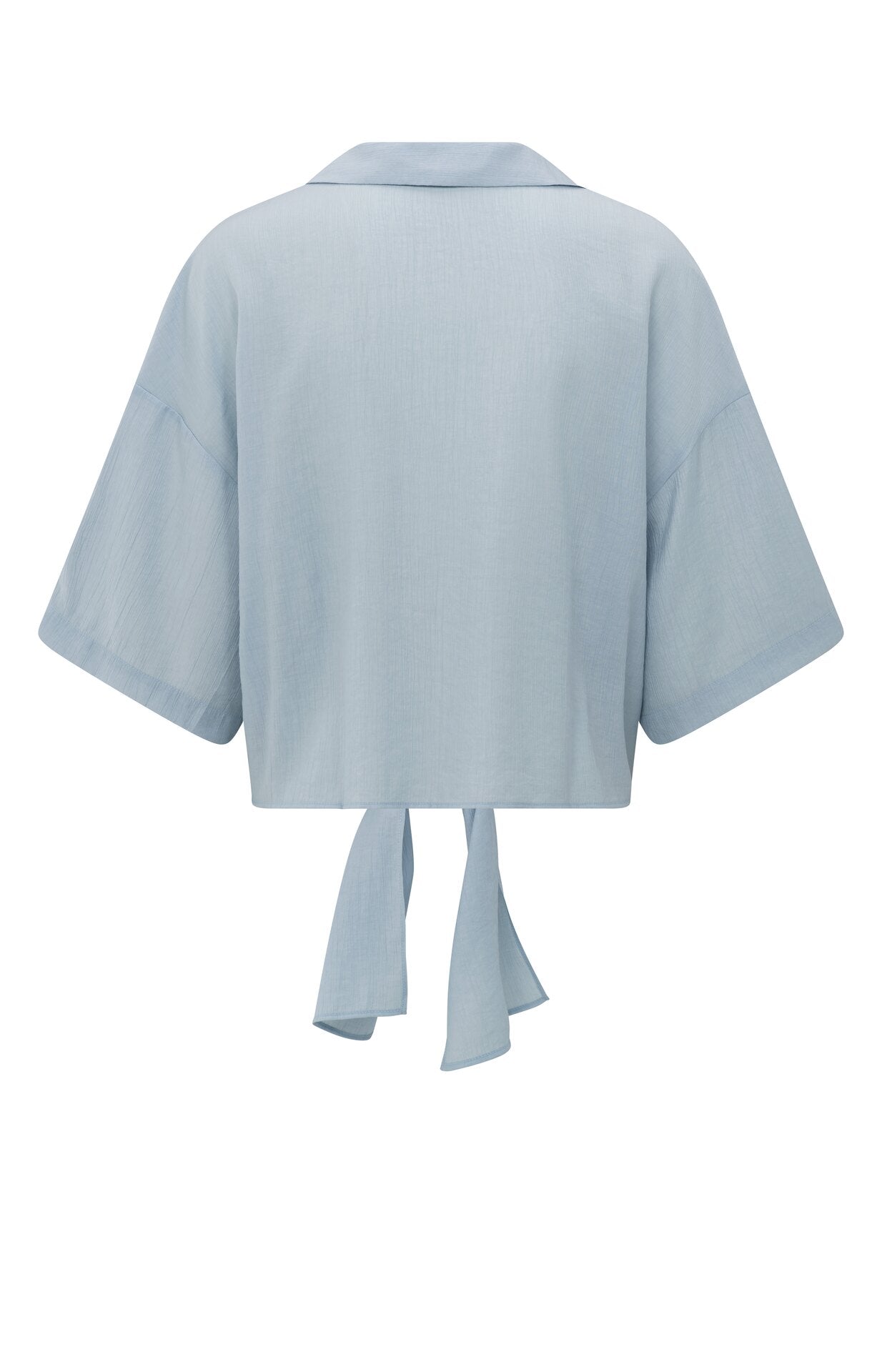 Bluse mit Zierknoten und weiten Ärmeln