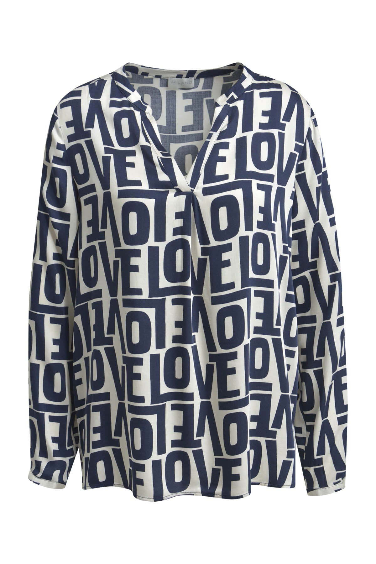 Bluse mit Love-Letter-Print