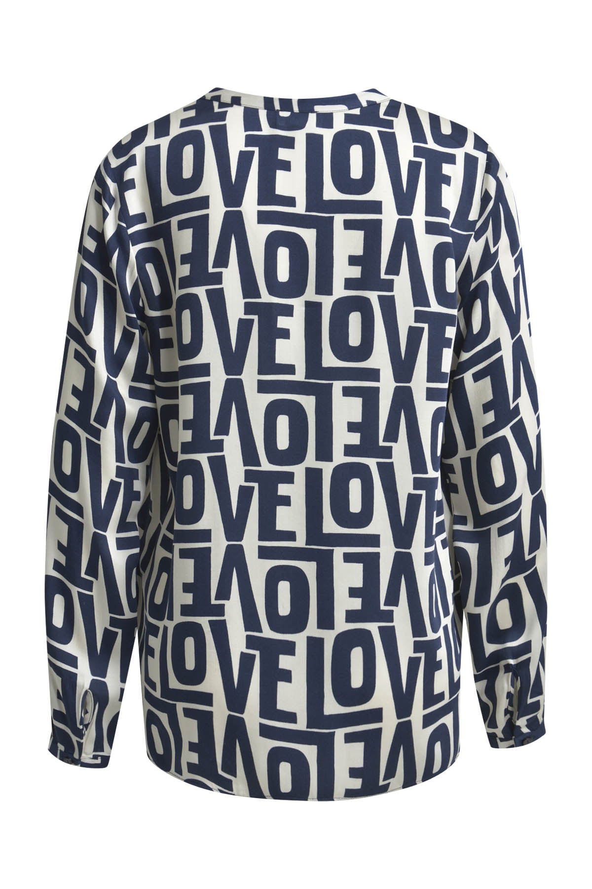 Bluse mit Love-Letter-Print