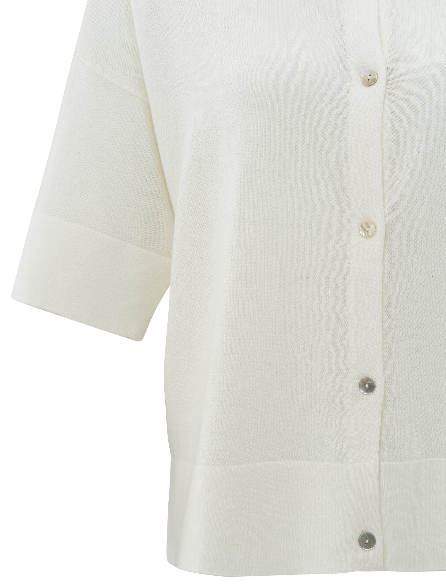 Oversize-Cardigan aus Feinstrick mit kurzen Ärmeln
