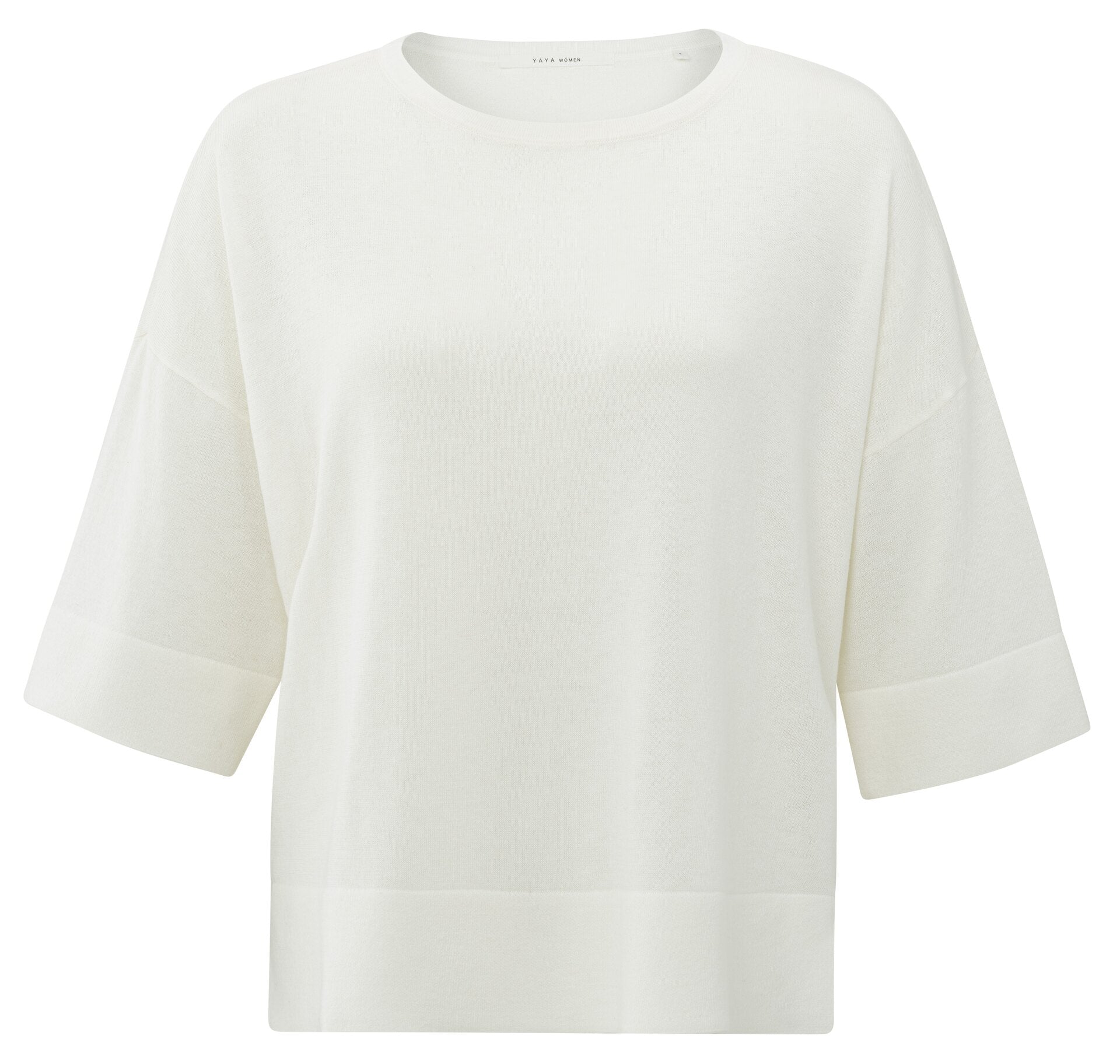 Oversize-T-Shirt aus Feinstrick mit kurzen Ärmeln