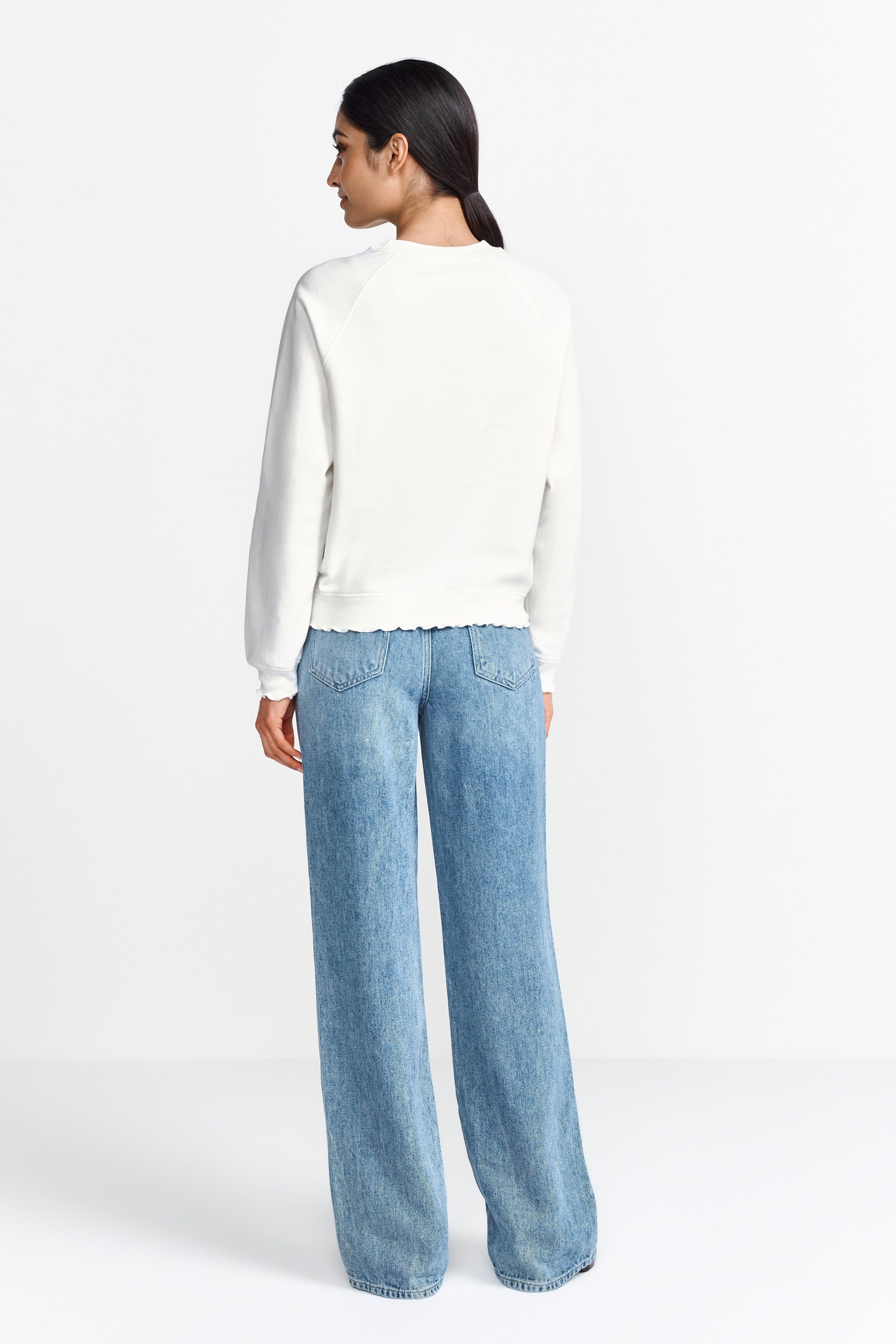Sweatshirt mit "Capri" Flockprint