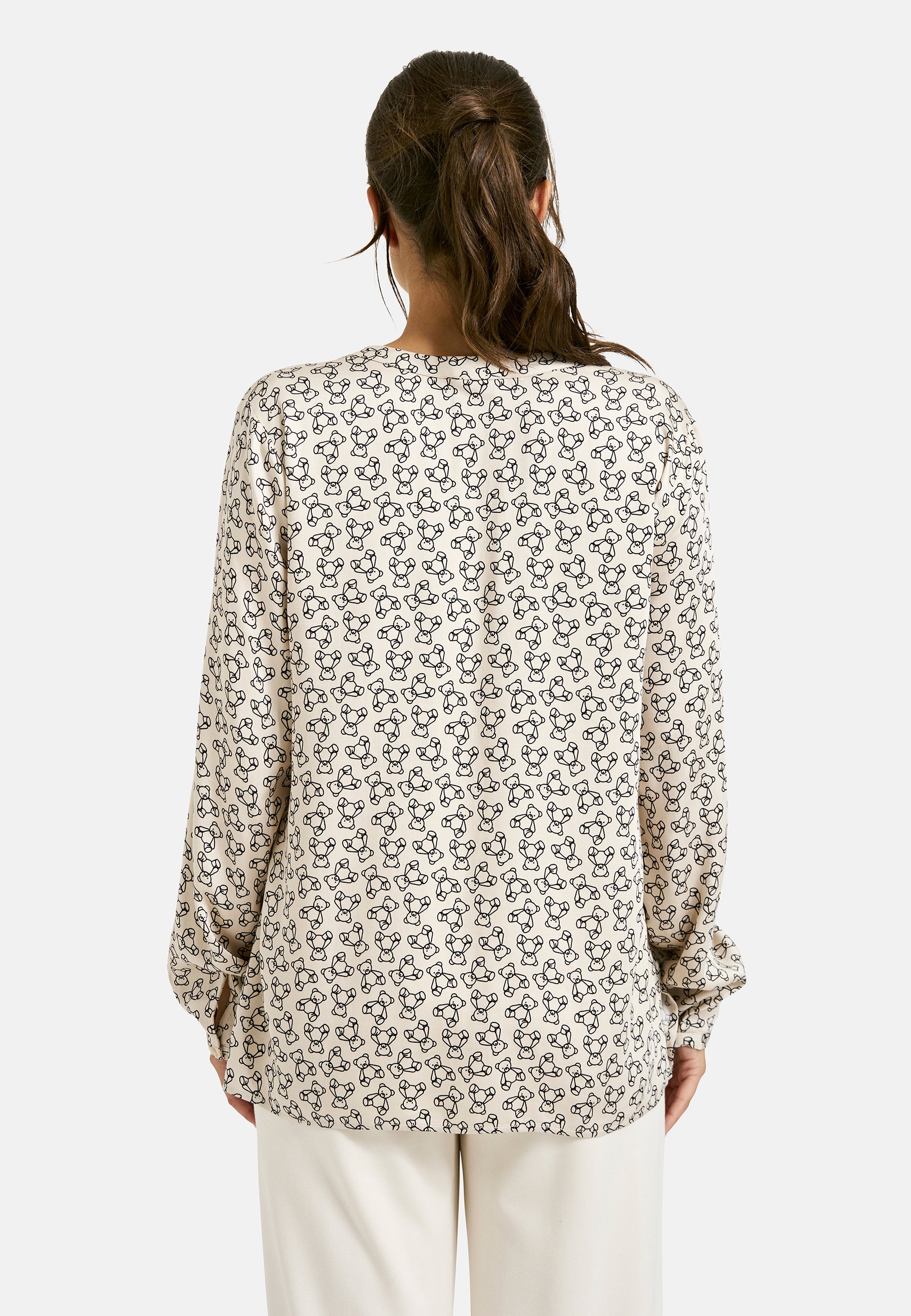 Bluse mit Bär Print