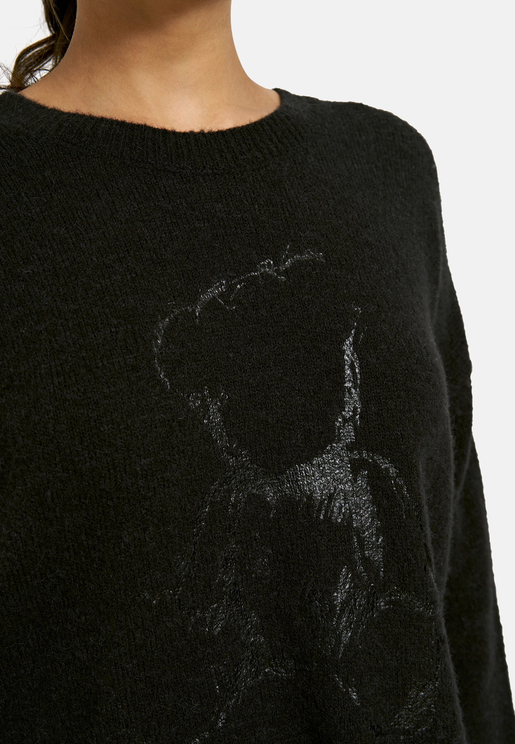 Oversize Pullover mit Bären Druck