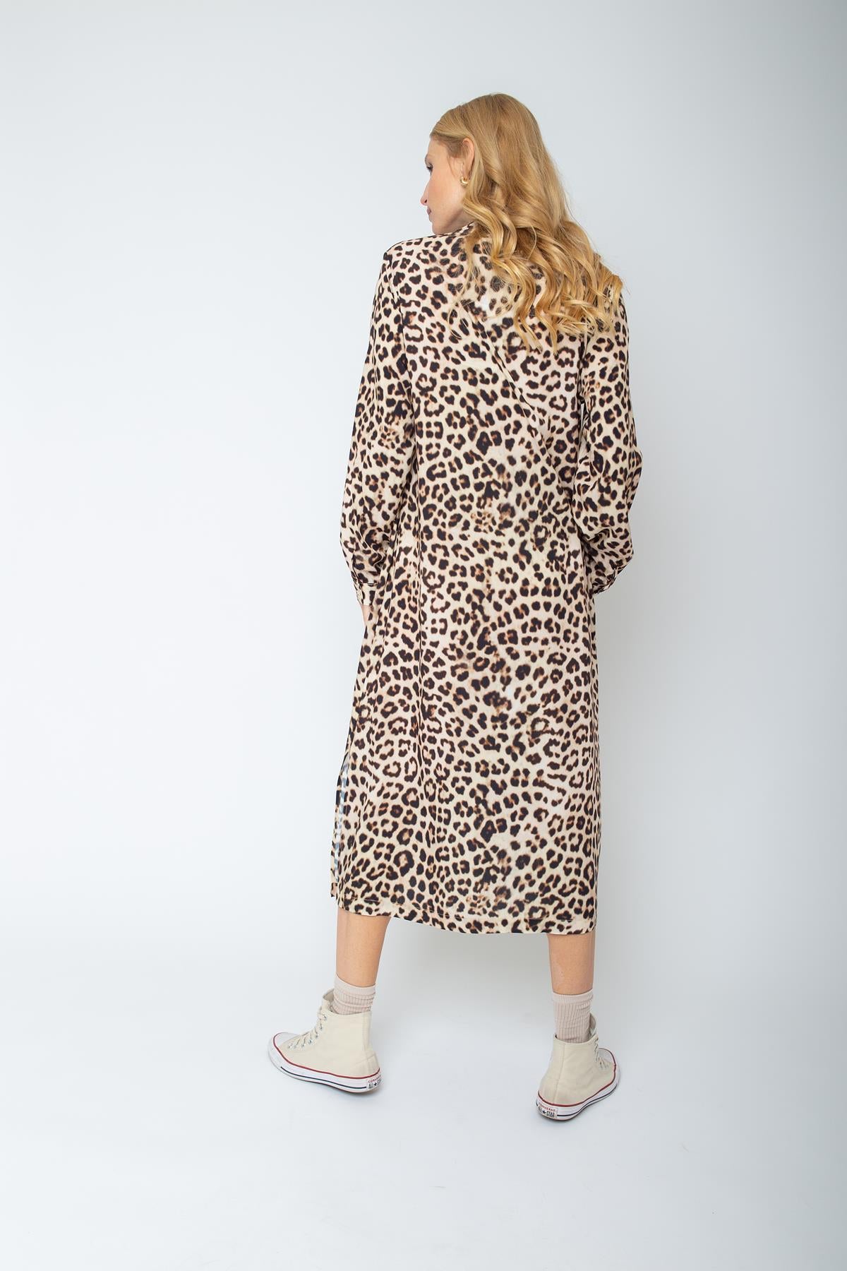Tunika-Kleid mit Leo & Streifen