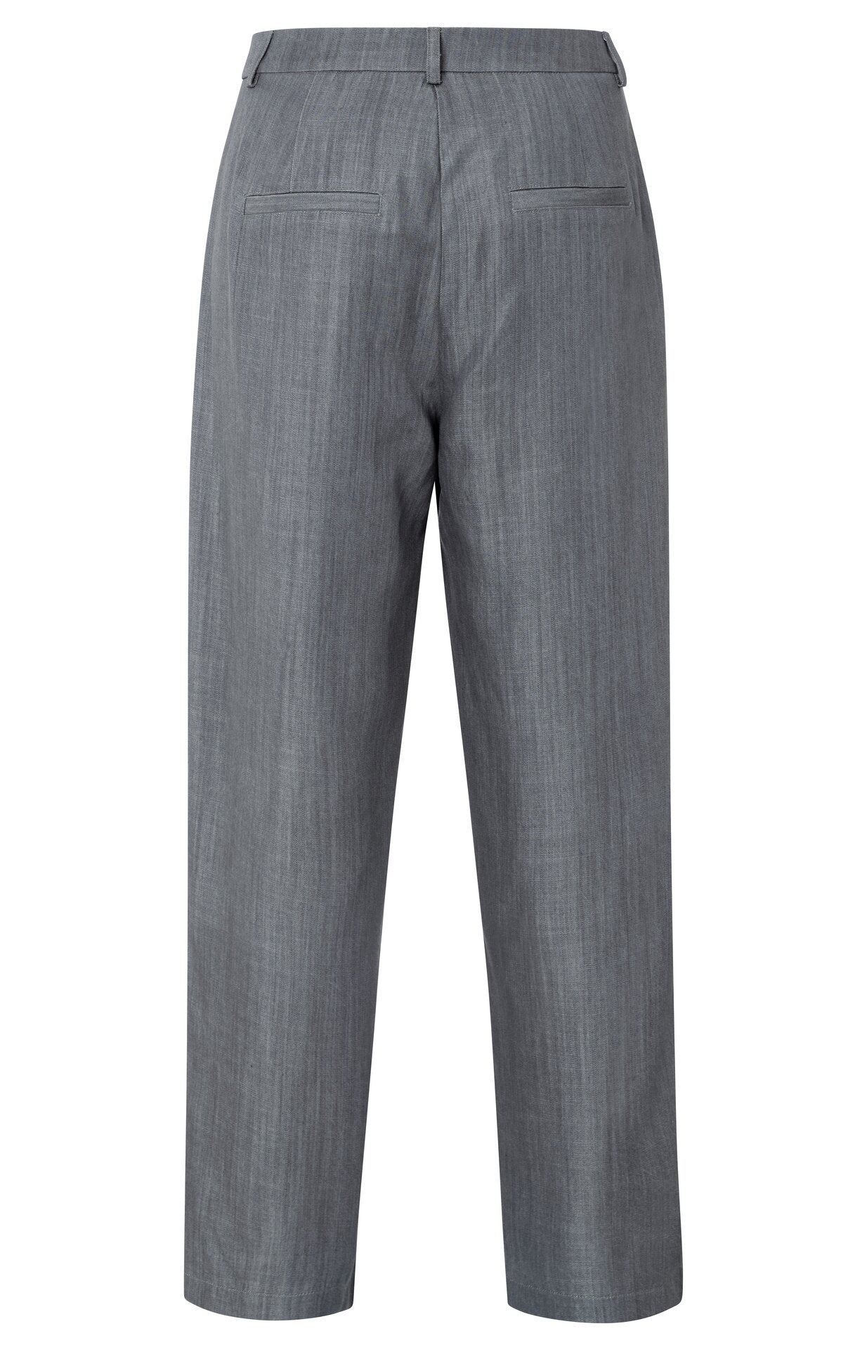 Schmal zulaufende Hose mit hohem Bund