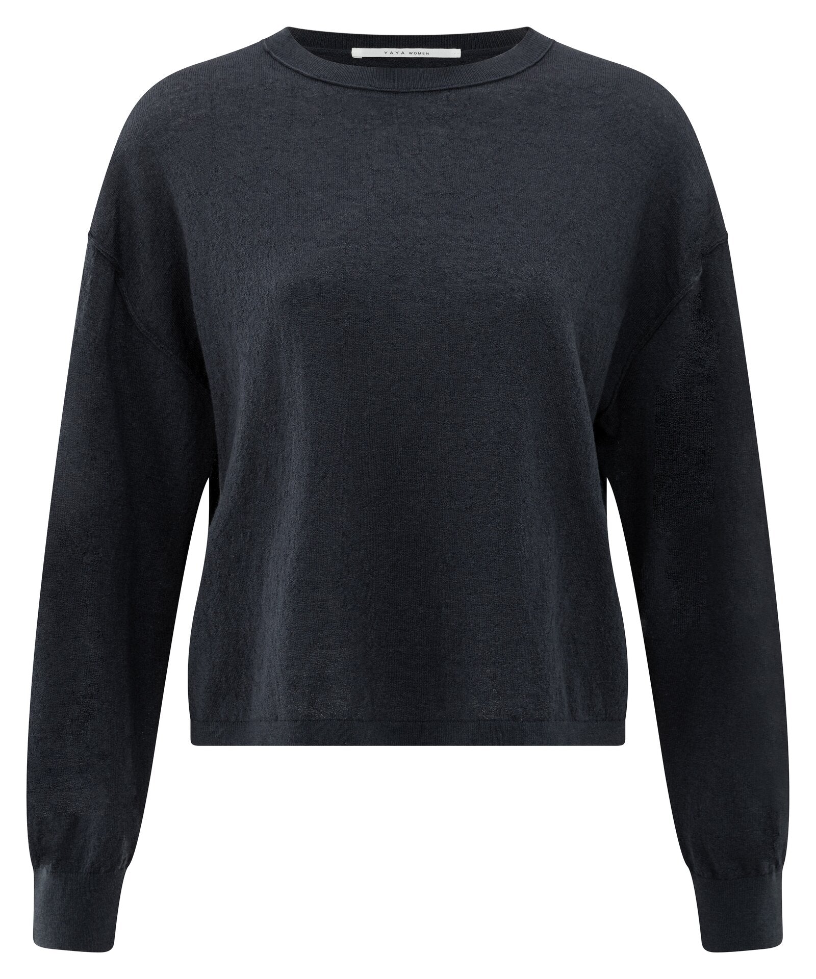 Strukturierter Strickpullover mit Rundhalsausschnitt