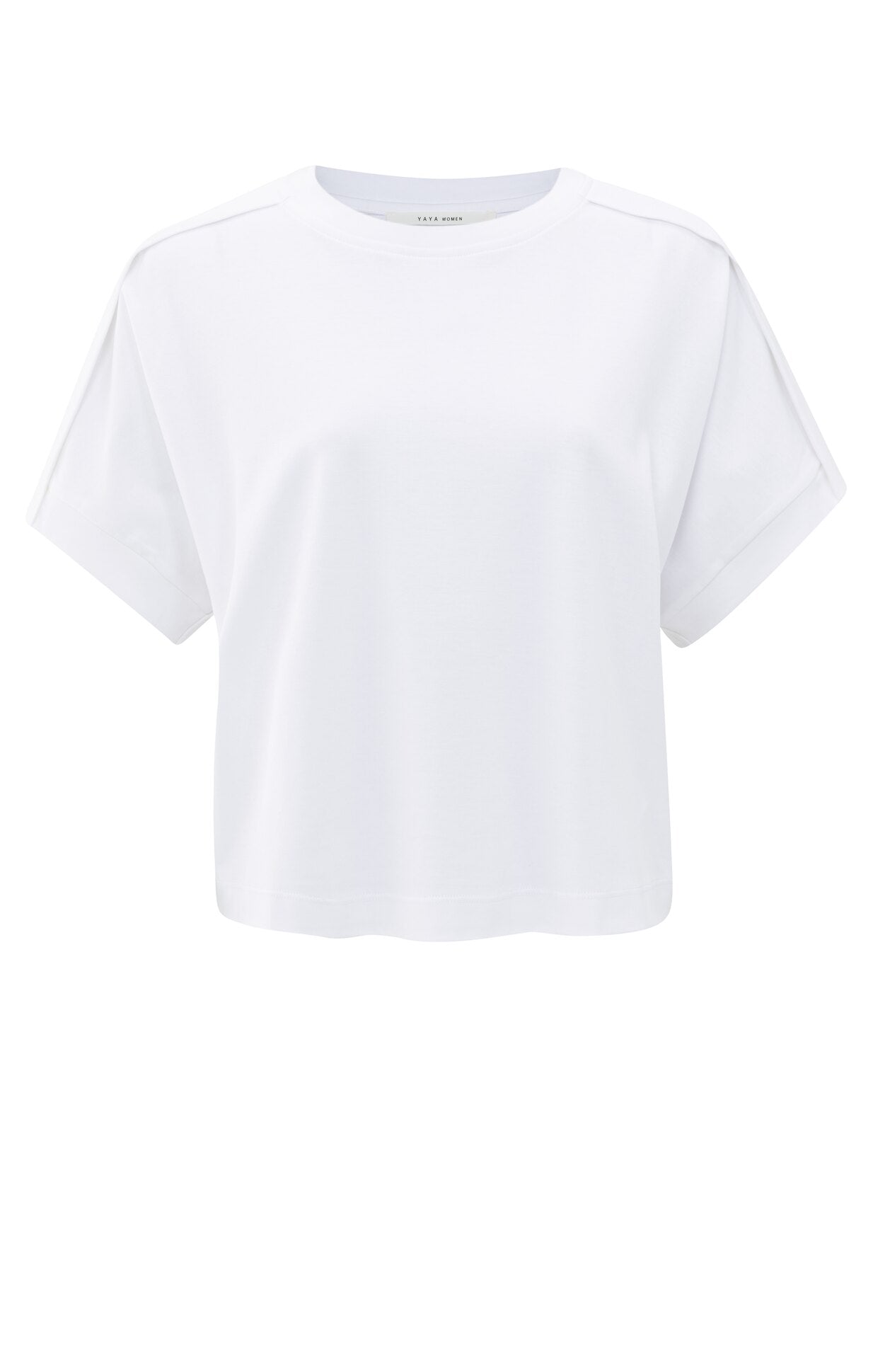 Kurzärmeliges Jersey-Oberteil mit Faltendetail