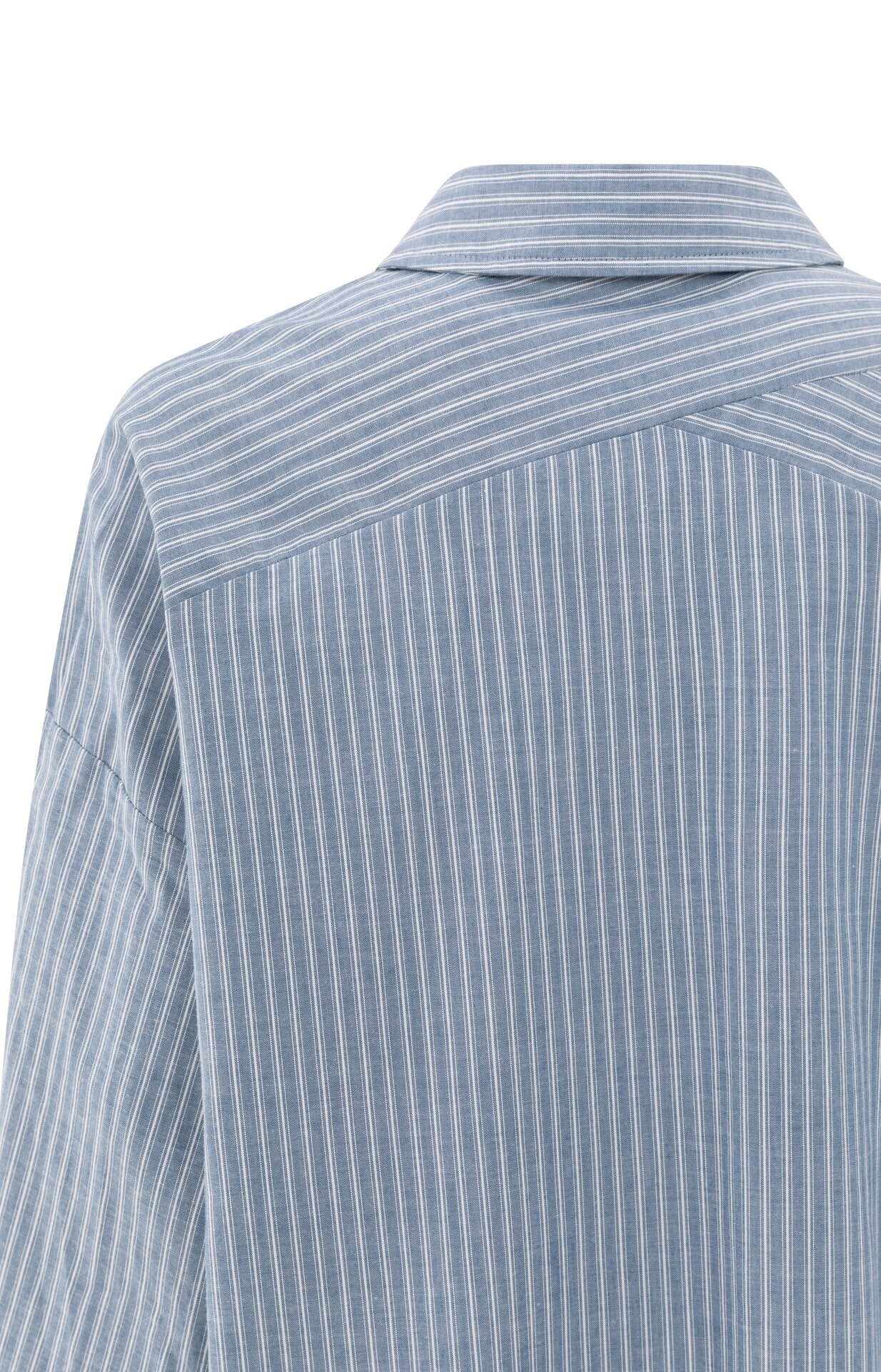 Gestreifte Bluse mit Brusttasche und langen Ärmeln