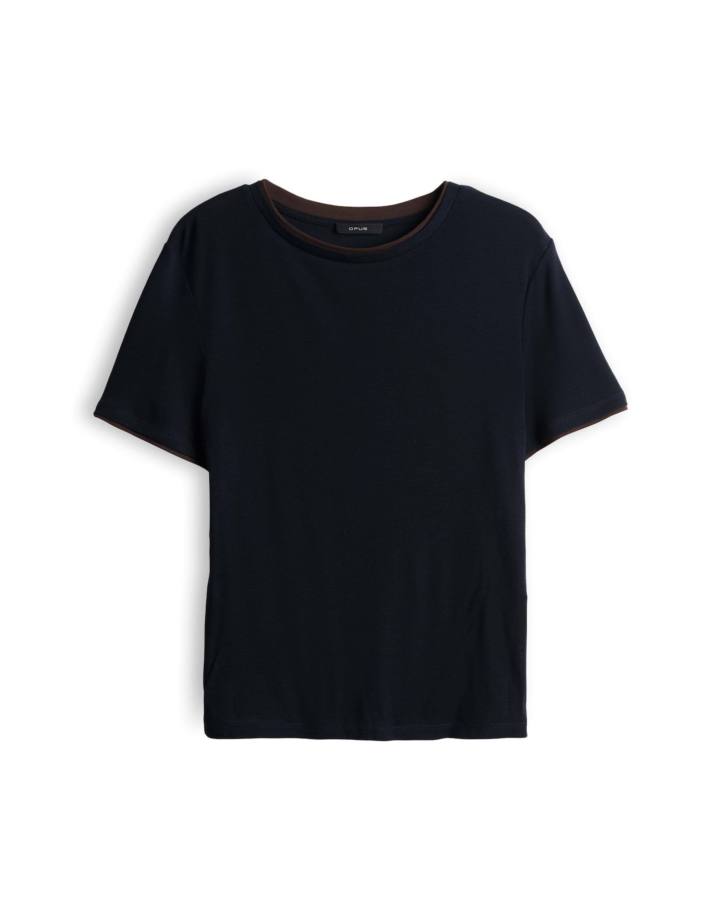 Lässiges Jersey-Shirt mit transparenten Paspel-Details