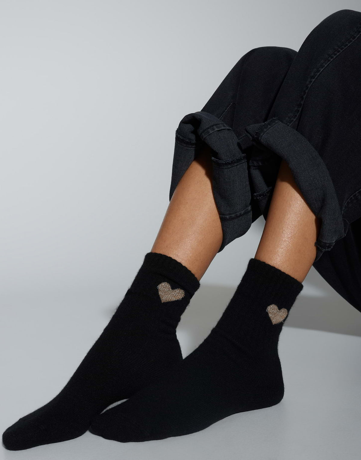 Die Kaschmir-Wollsocken Yinni heart