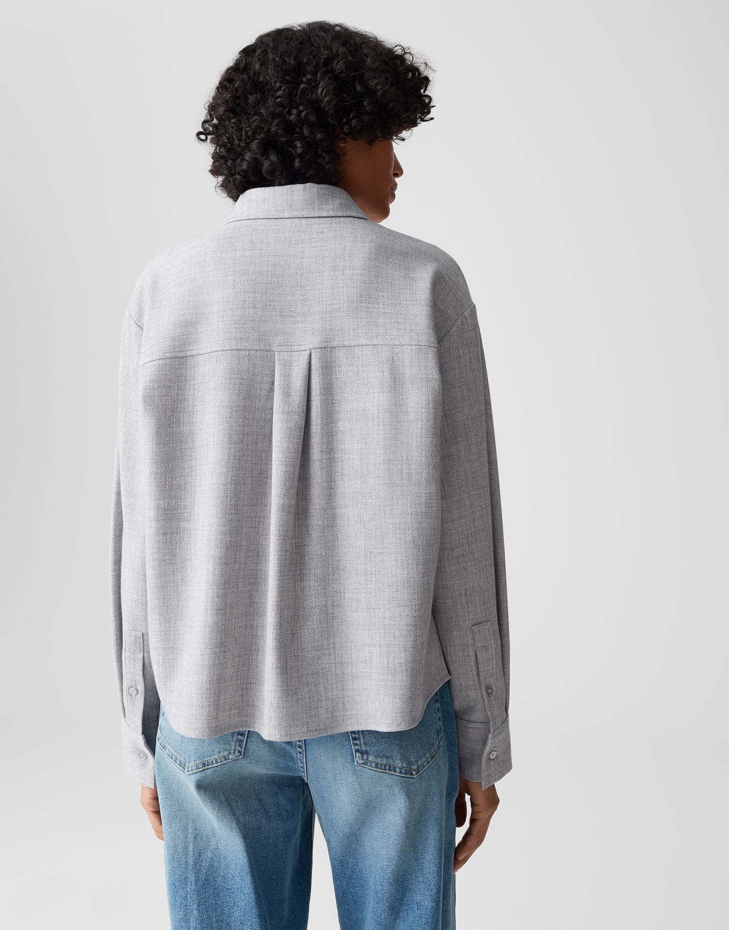 Hemdbluse aus feiner Mélange