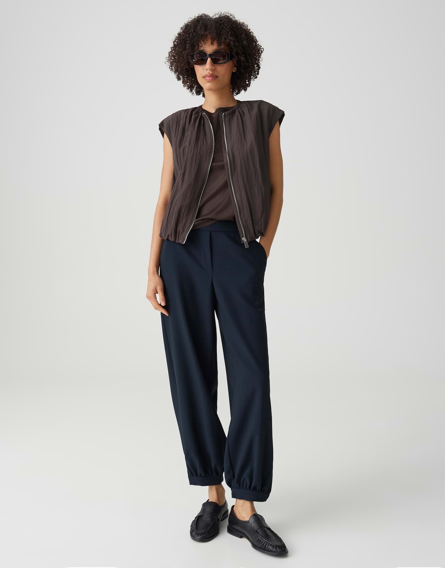 cleanes Jersey-Top mit softem Schimmer