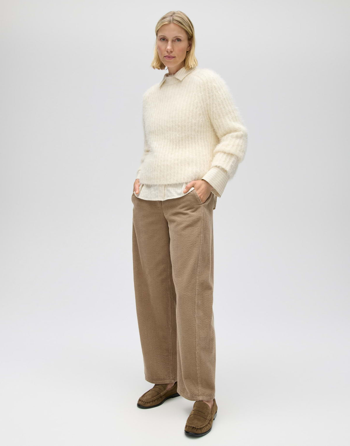 Der flauschige Rippstrickpullover Pontes