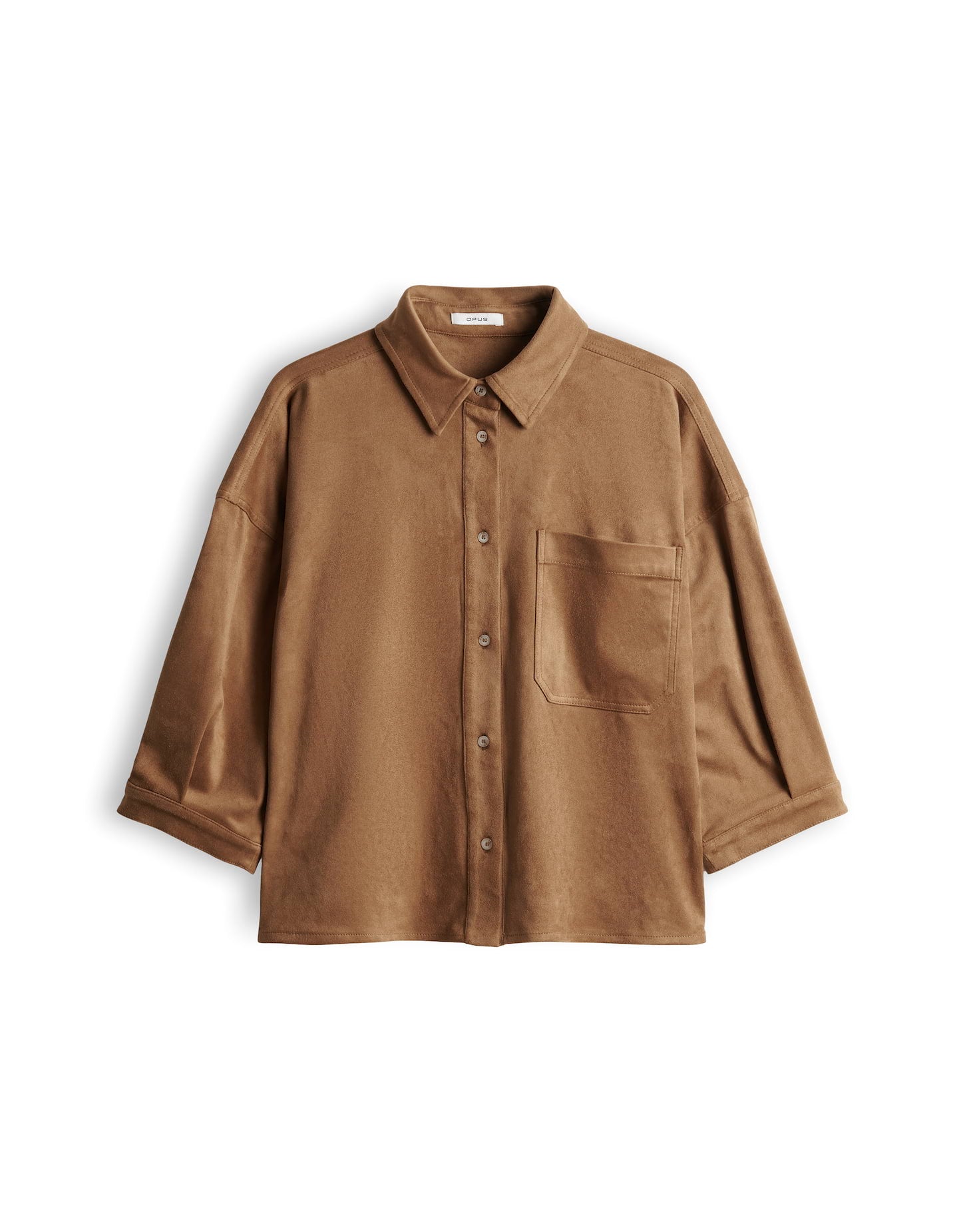 Moderner Utility-Chic – Das weiche Overshirt in cleaner Velours-Optik