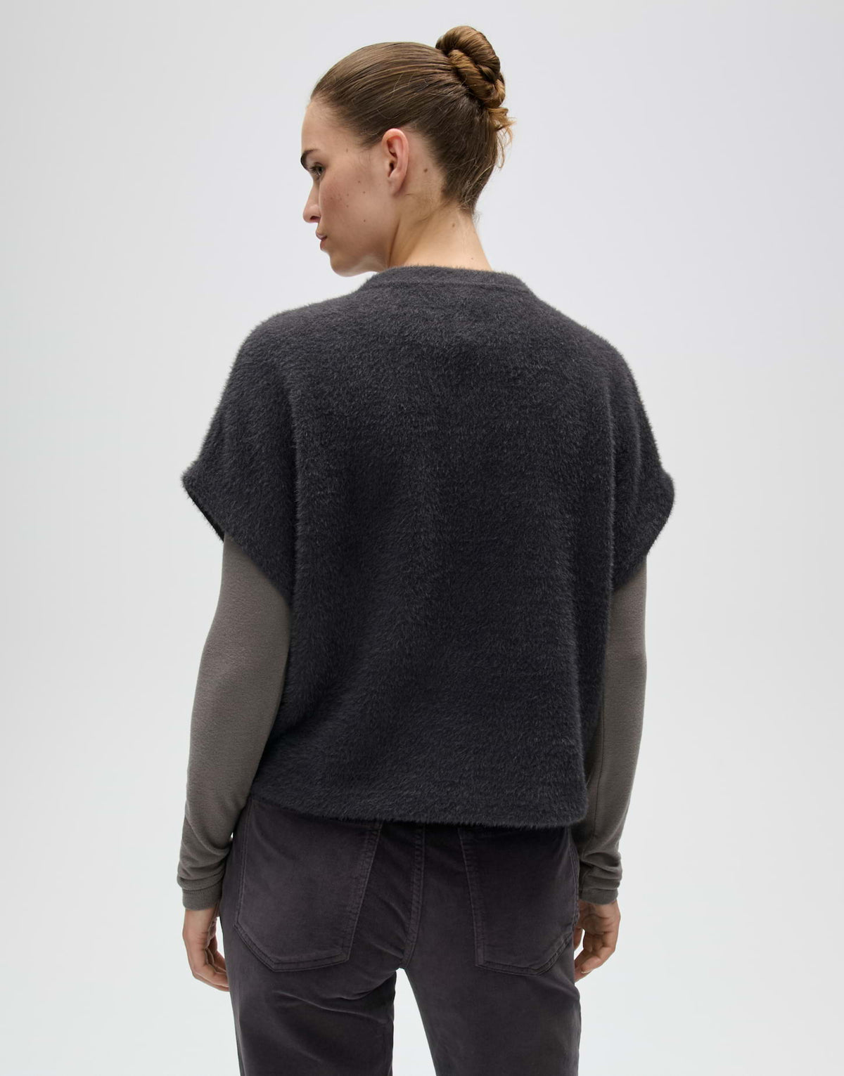 Die flauschige Strickweste