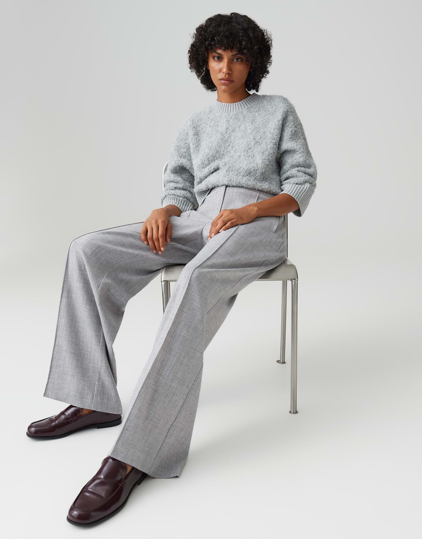 Marlenehose in Mélange-Optik