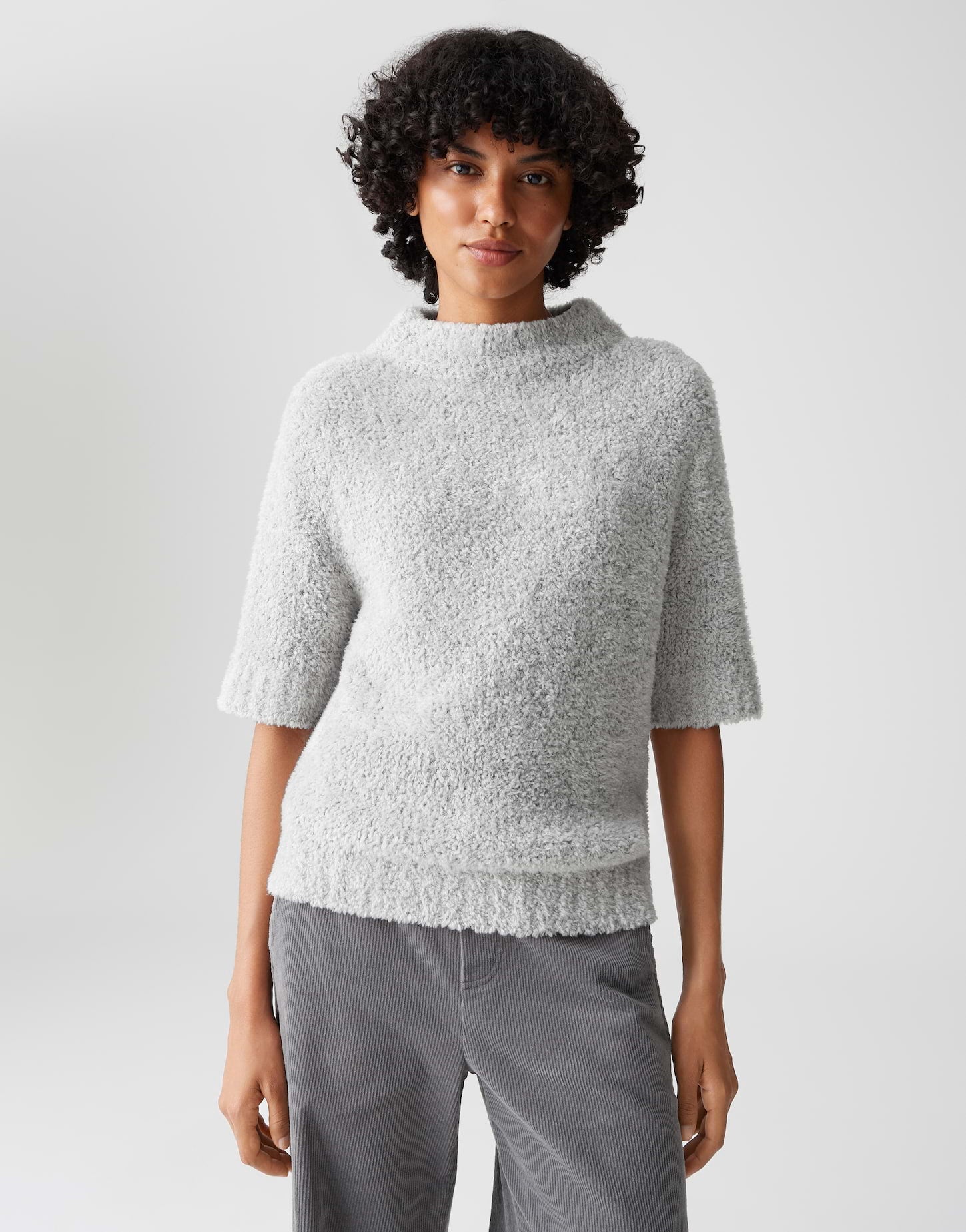 Plüschiger Strickpulli mit Stil