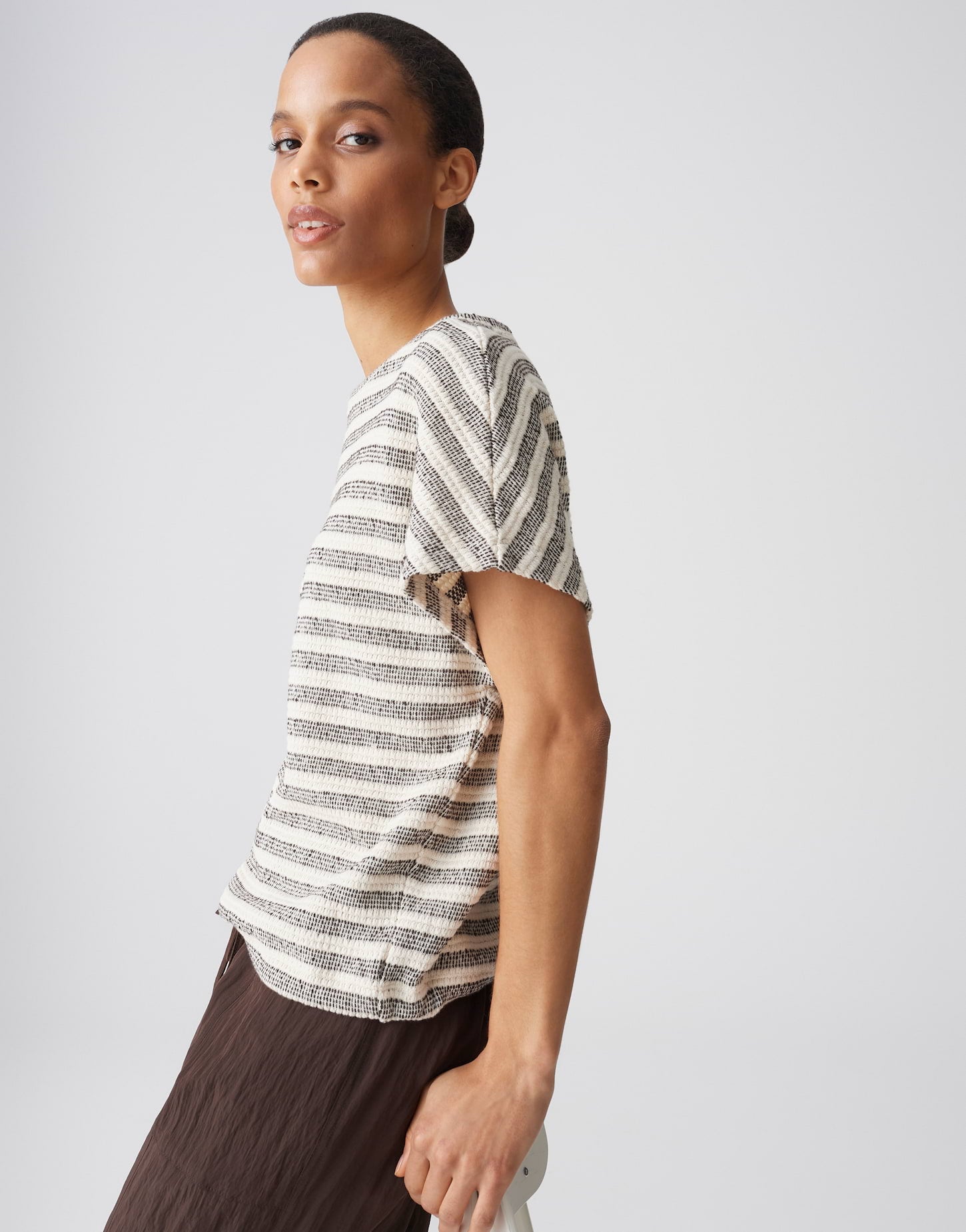 Entspannter Struktur-Look mit Streifen