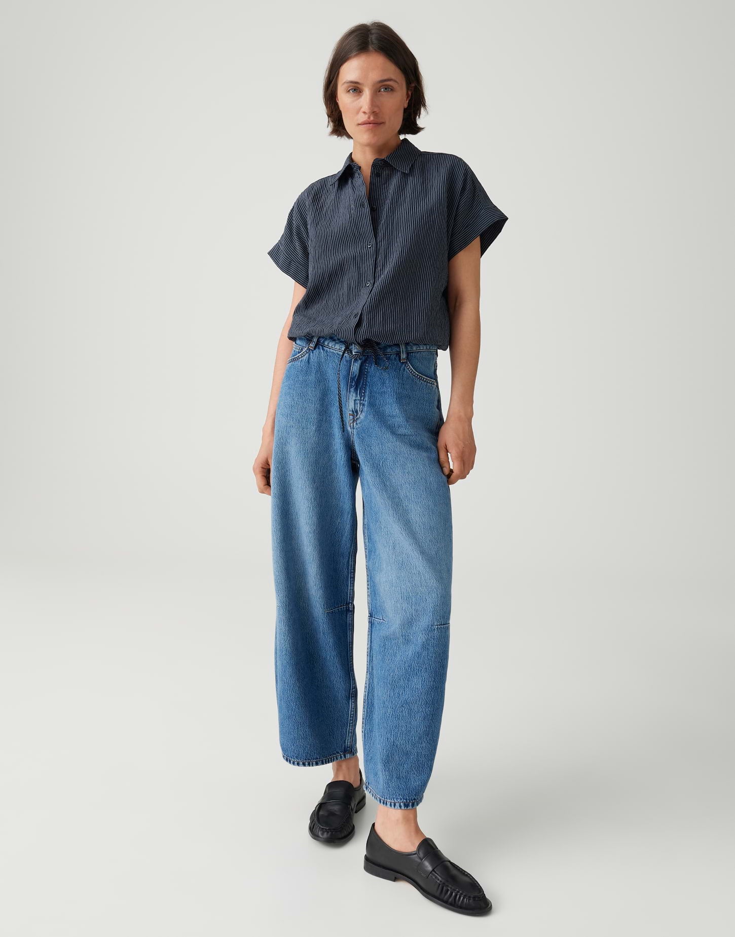 Lässige Oversize-Streifenbluse in O-Form – Dein neuer Sommer-Favorit