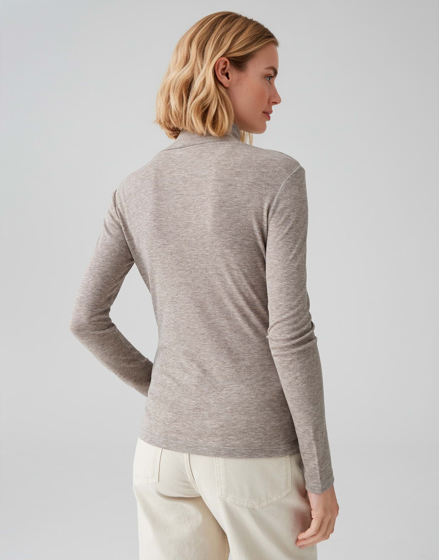 Rollkragen-Unterzieher aus Lyocell-Wollmix