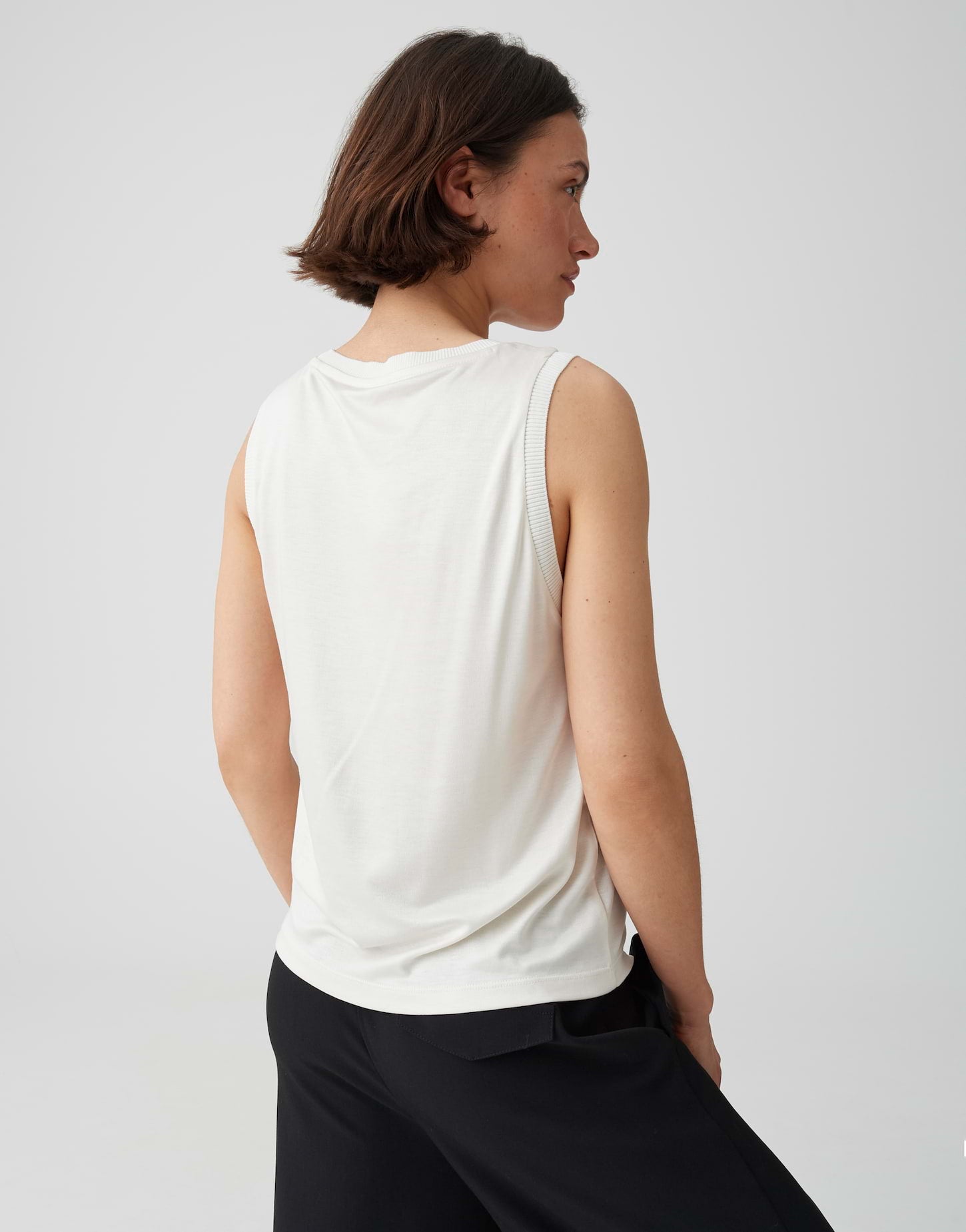 cleanes Jersey-Top mit softem Schimmer