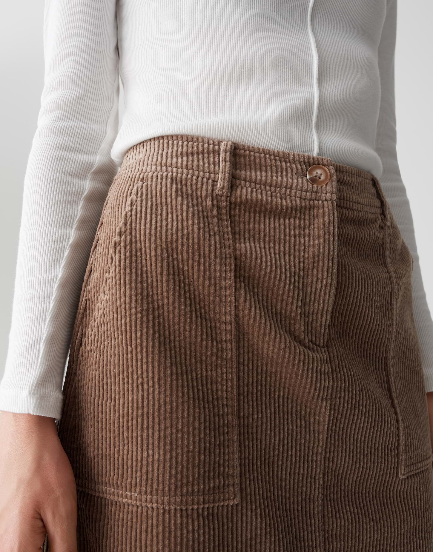 kurze Cord-Minirock