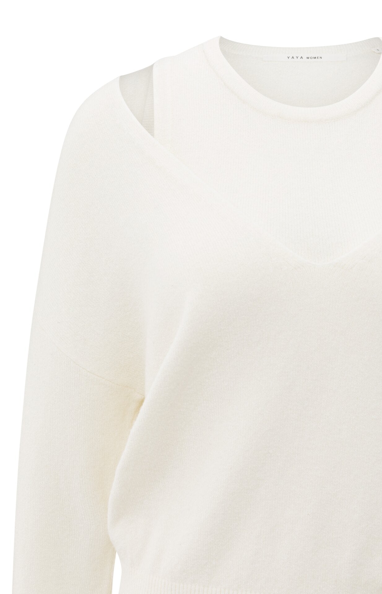 Strickpullover mit V-Ausschnitt und dazu passendem Oberteil