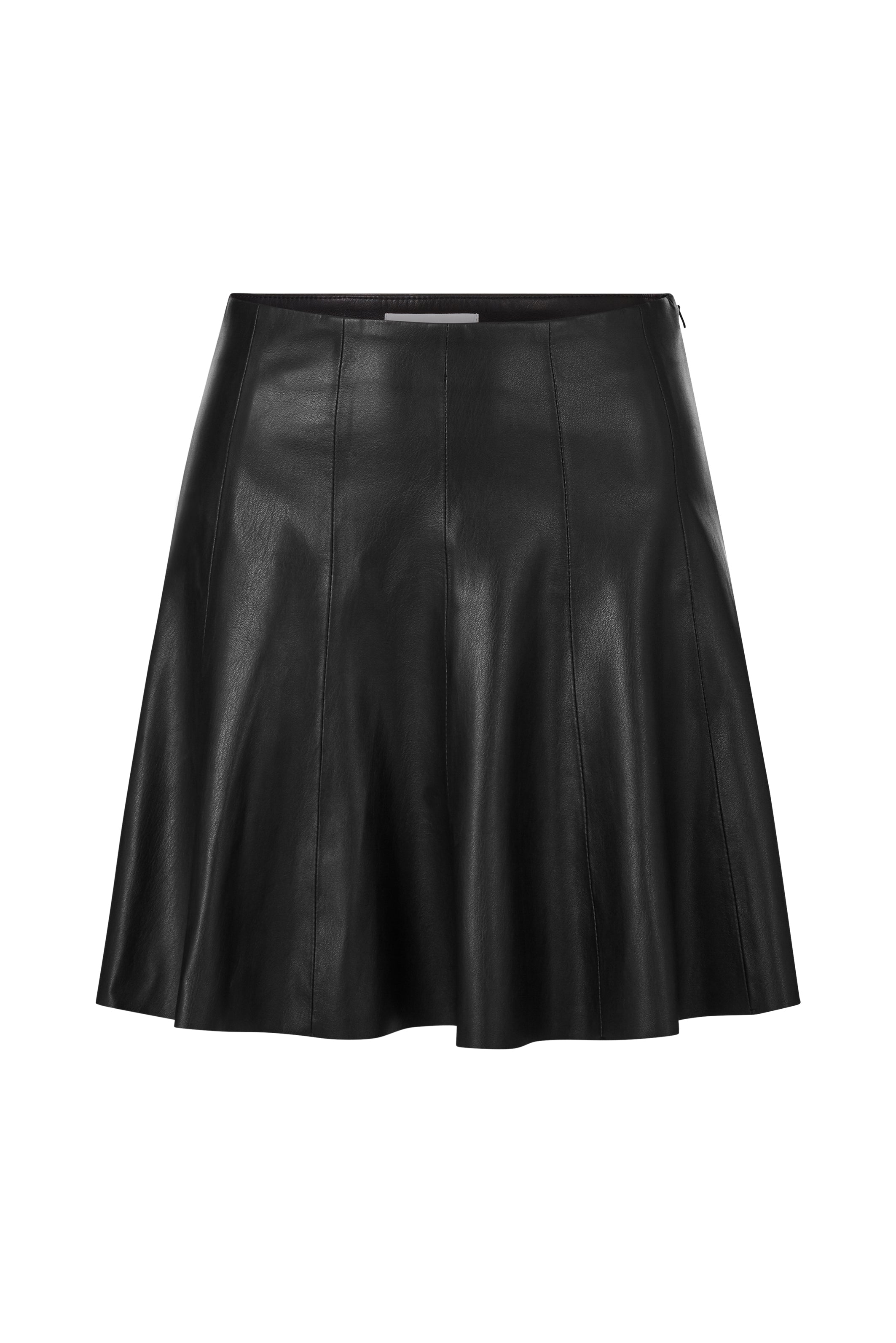 Femininer High-Waist-Minirock in edler Lederoptik