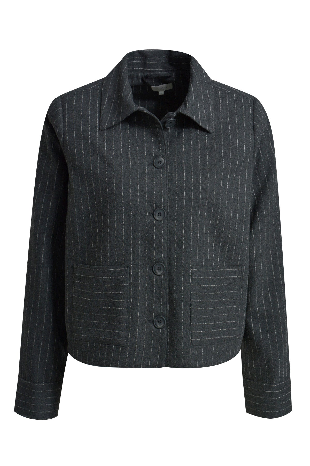 Klassische Jacke mit Kragen und aufgesetzten Taschen