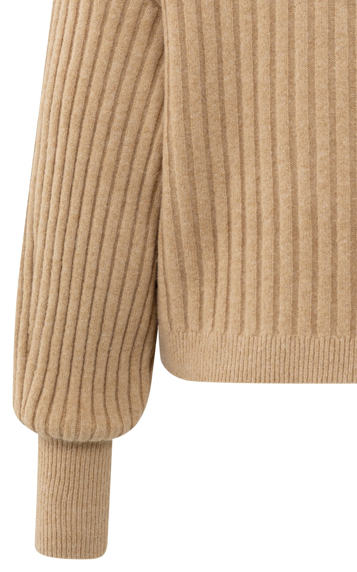 Gerippter Pullover mit Rundhalsausschnitt und langen Ärmeln