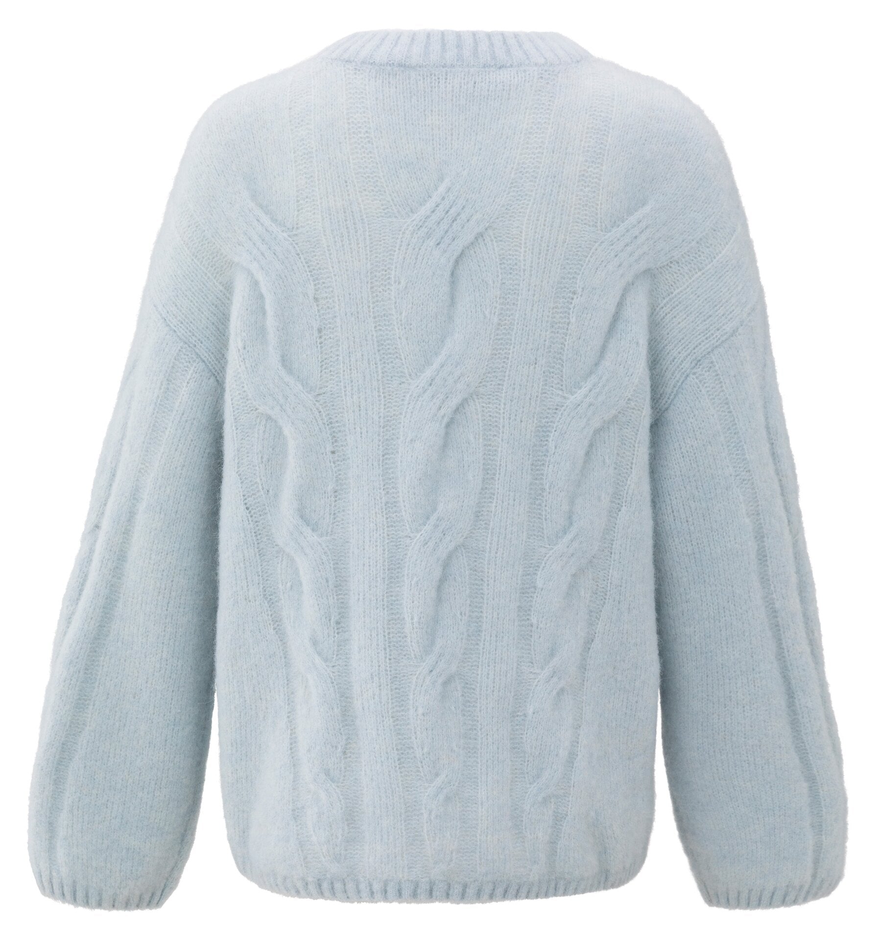 Weicher Pullover mit Zopfmuster