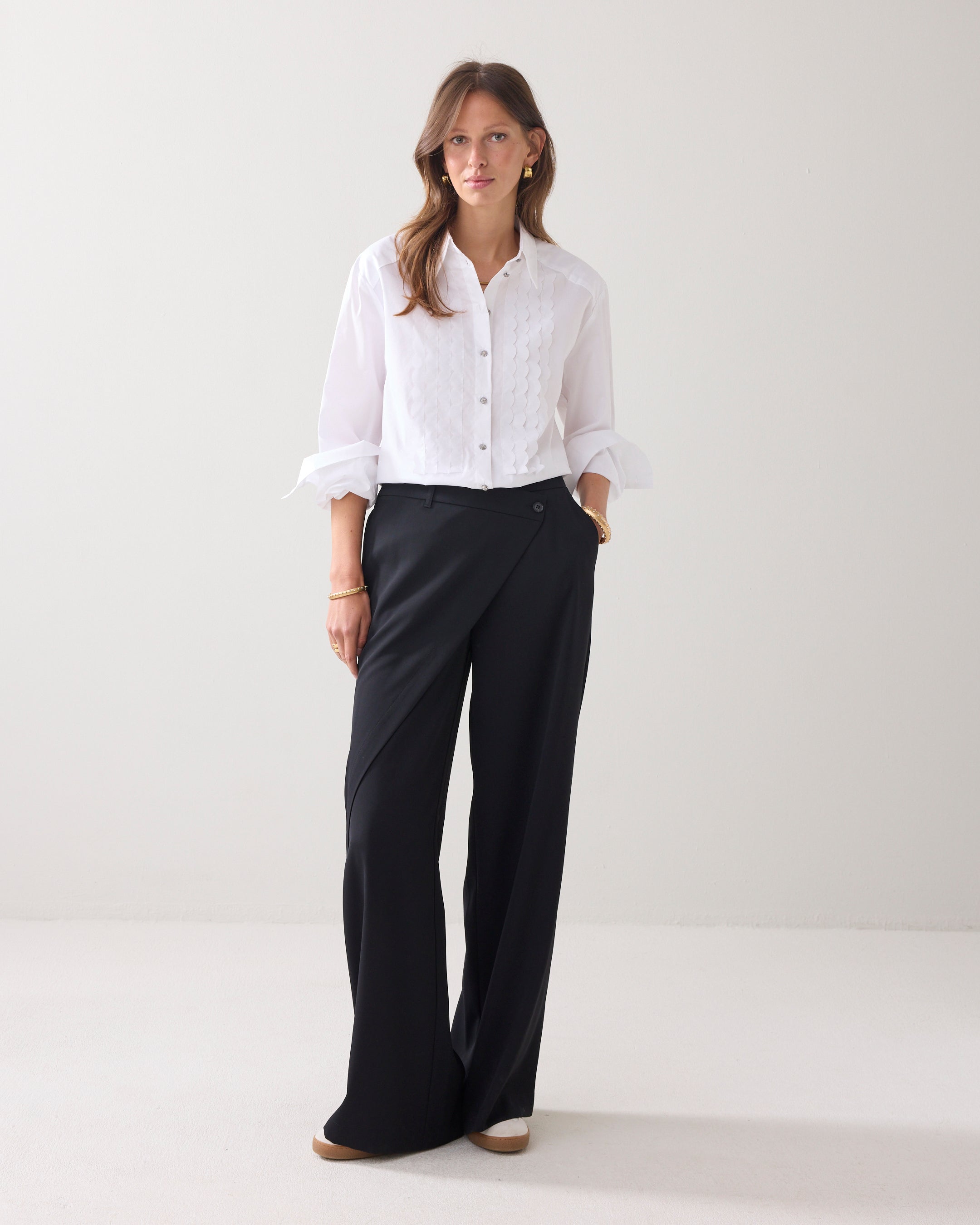 Elegante Hose mit Wickeloptik
