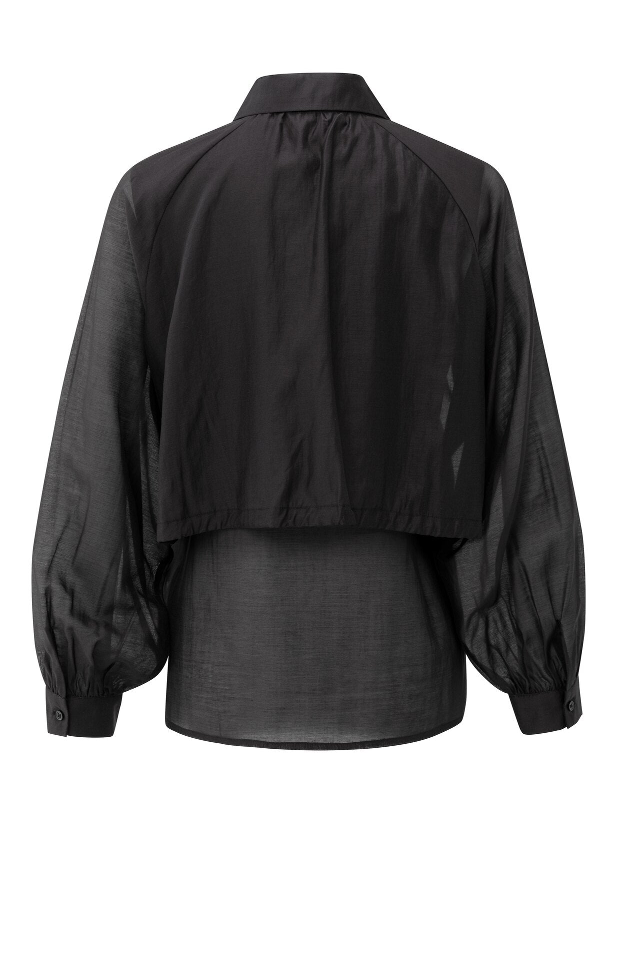 Raffinierte Bluse mit doppellagigem Design und feinen Verzierungen