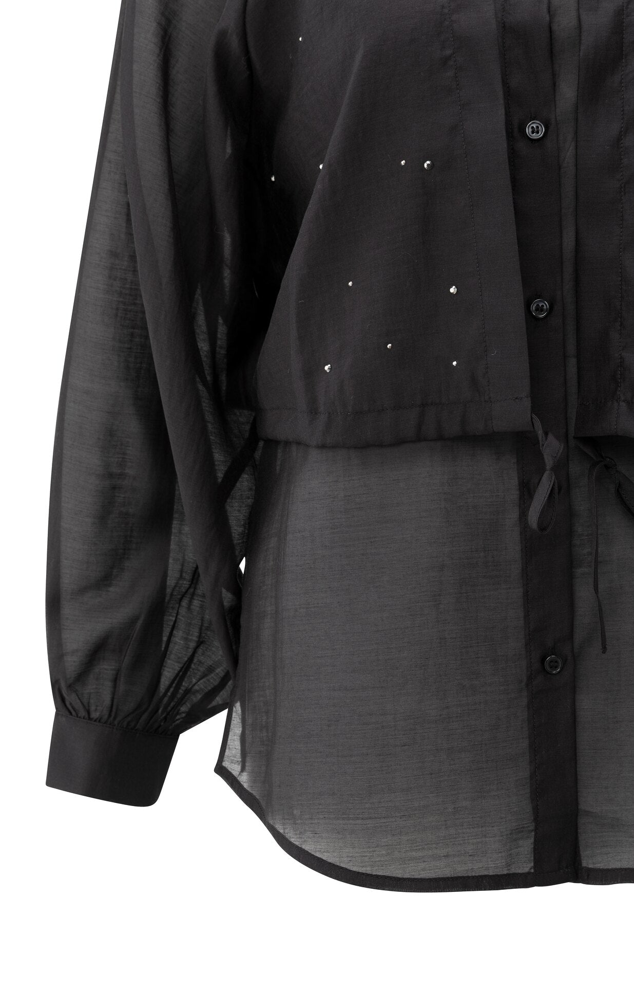 Raffinierte Bluse mit doppellagigem Design und feinen Verzierungen