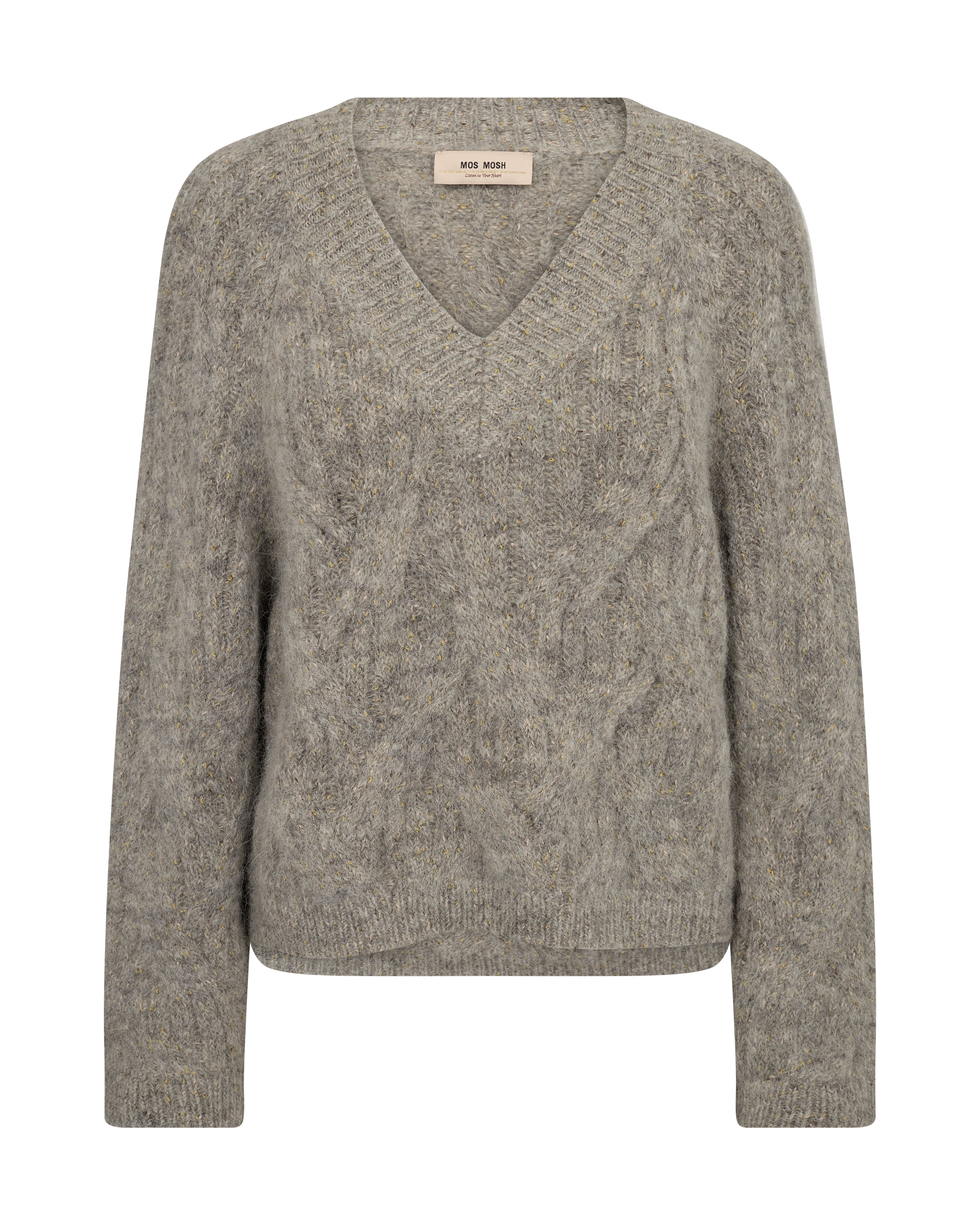 Zopfstrickpullover mit V-Ausschnitt – Luxus zumWohlfühlen