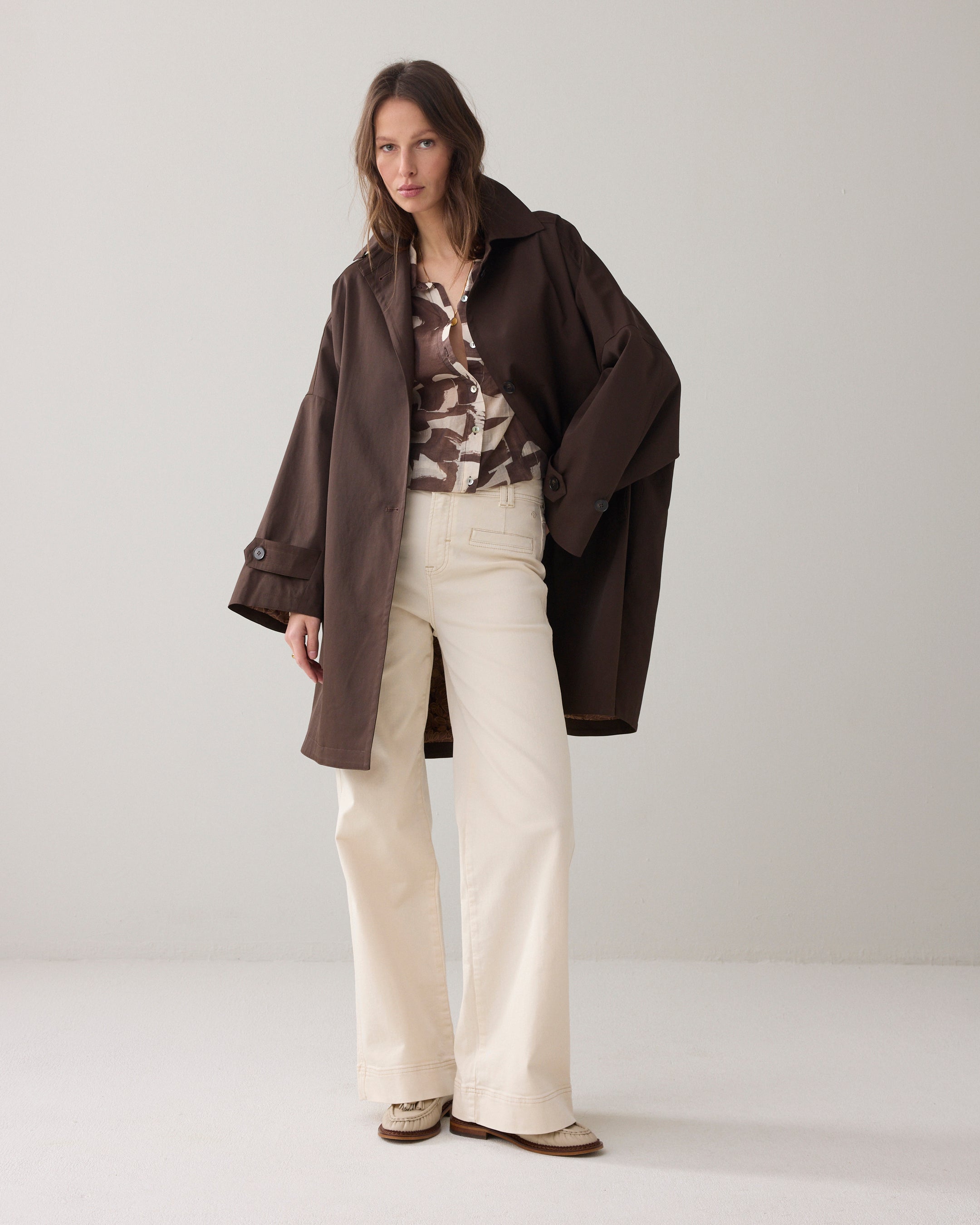 Eleganter Mantel im Oversized-Stil