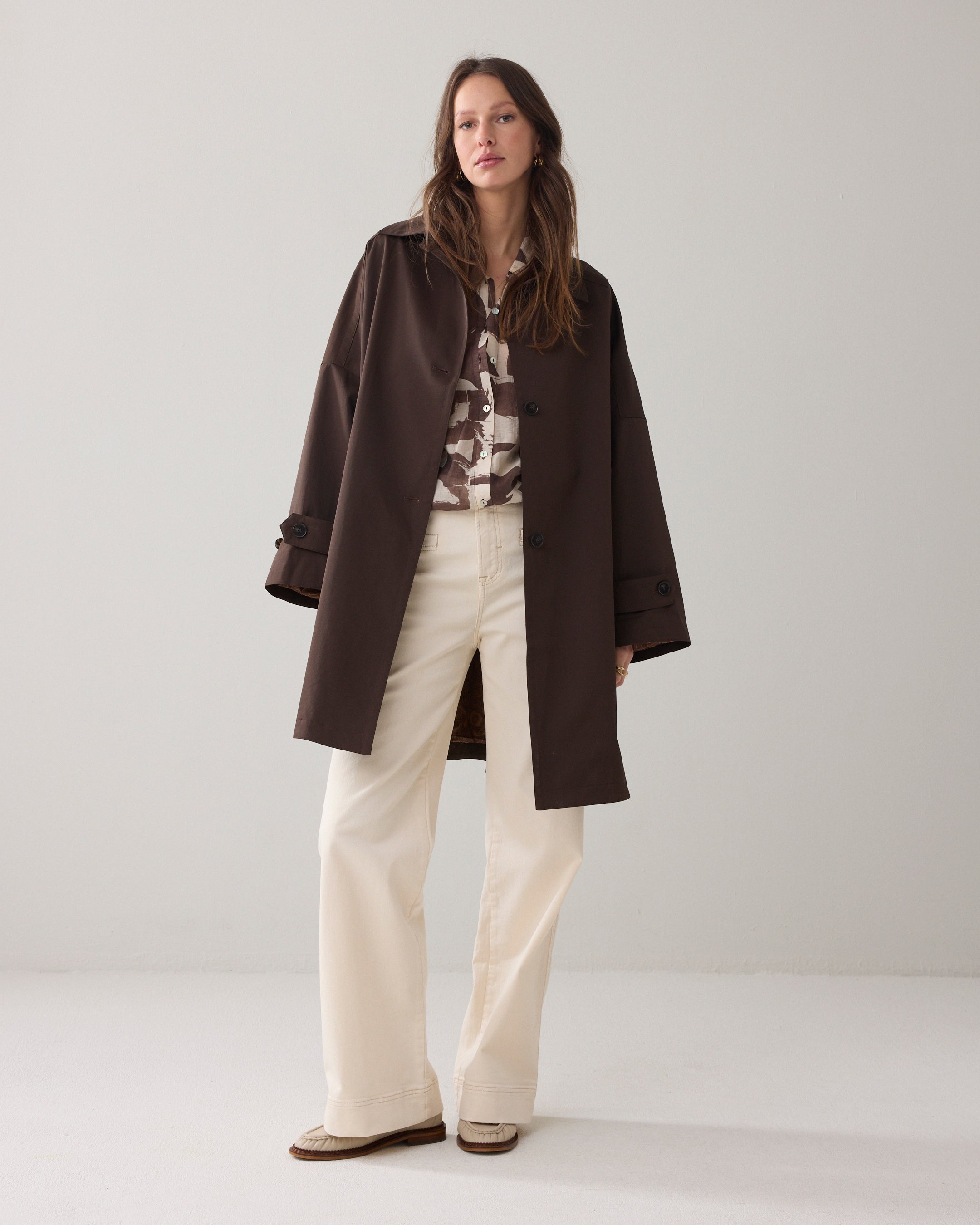 Eleganter Mantel im Oversized-Stil