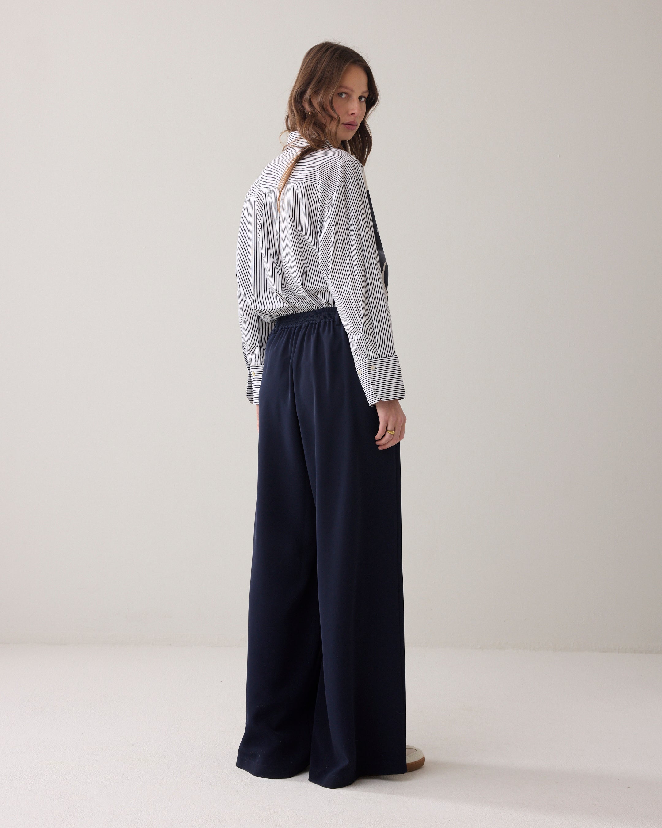 Die Wide Leg Palazzohose