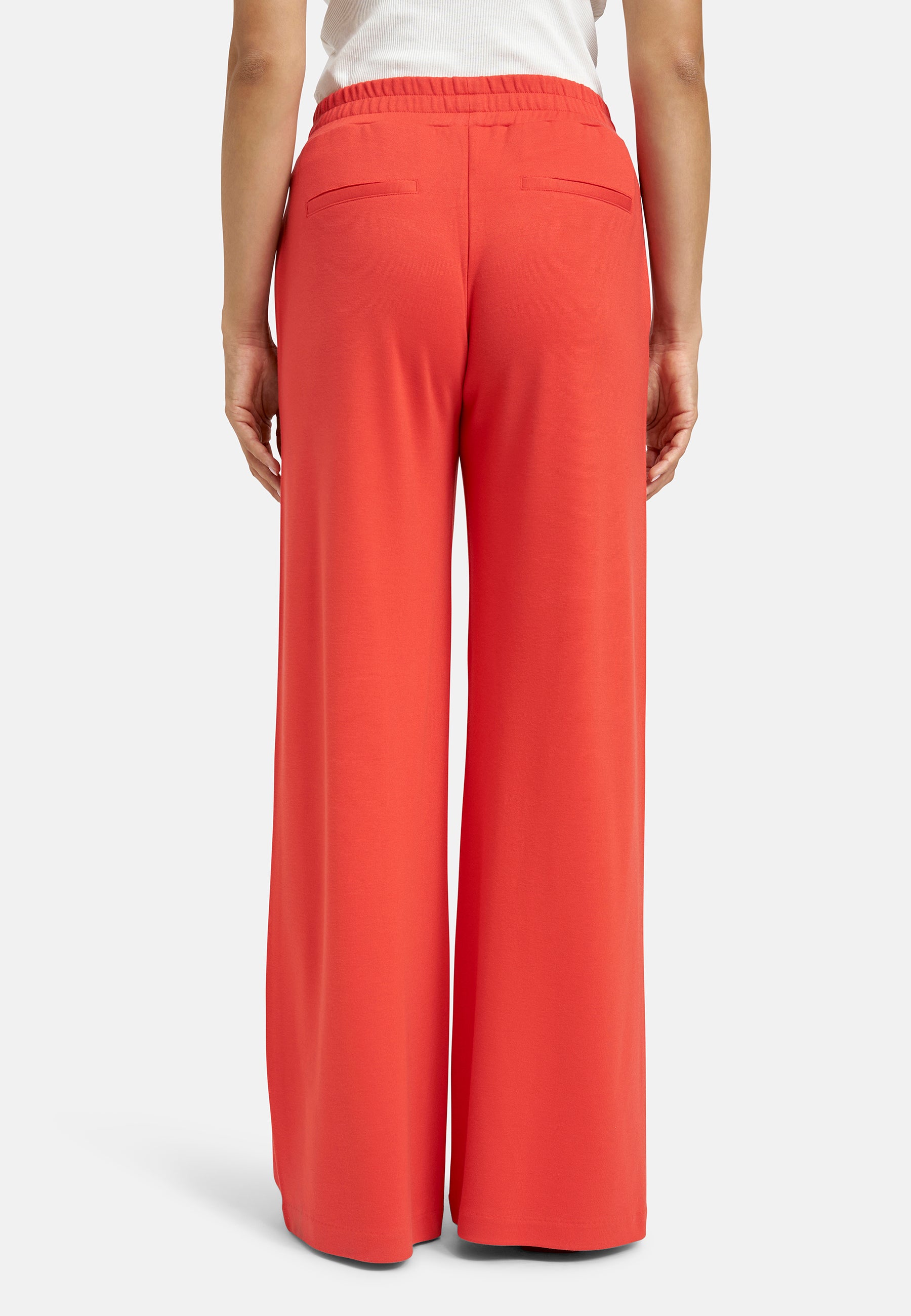 Jersey Wideleg-Hosen mit elastischem Bund