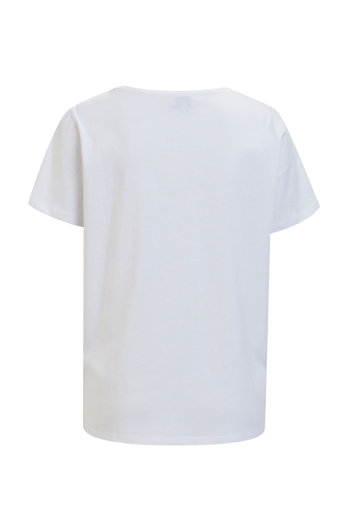 V-Neck T-Shirt mit Sardinen-Stickerei