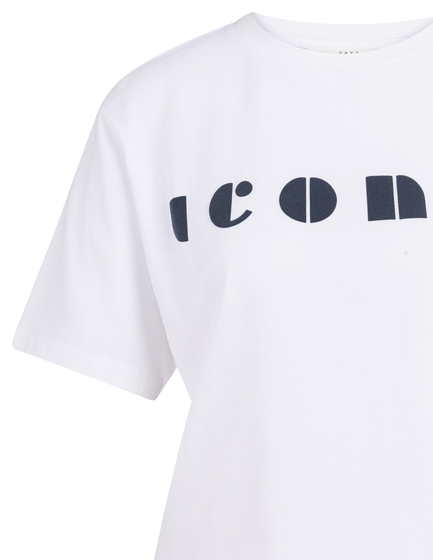 Boyfriend-T-Shirt mit lässigen Statement Print