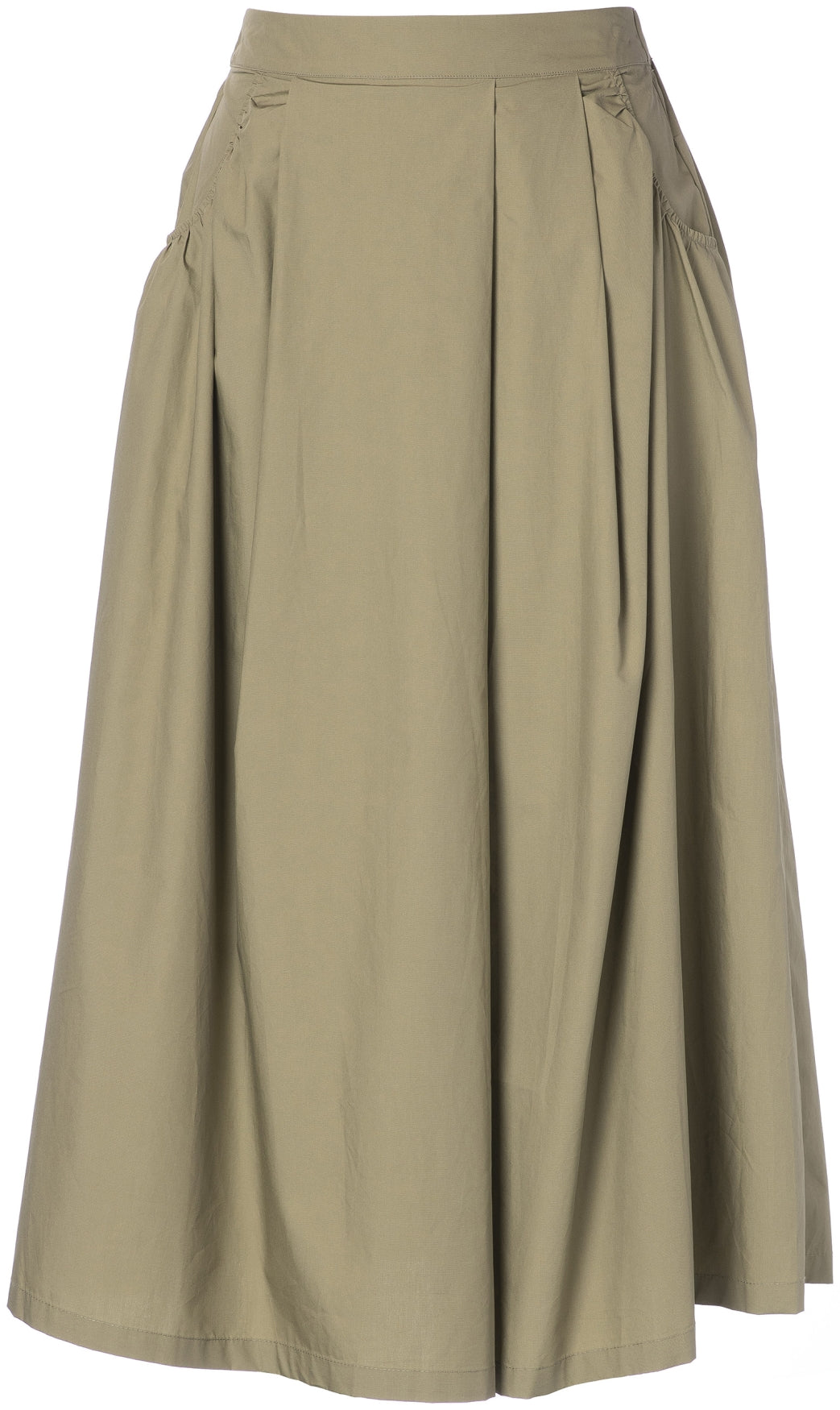 Rock in Midilänge – jetzt in Beige und Khaki