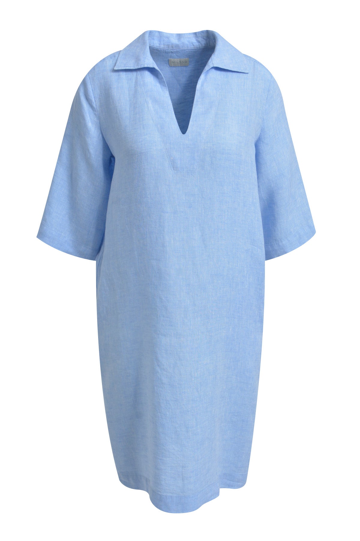 Dein neues Leinen-Tunika-Kleid in Hellblau
