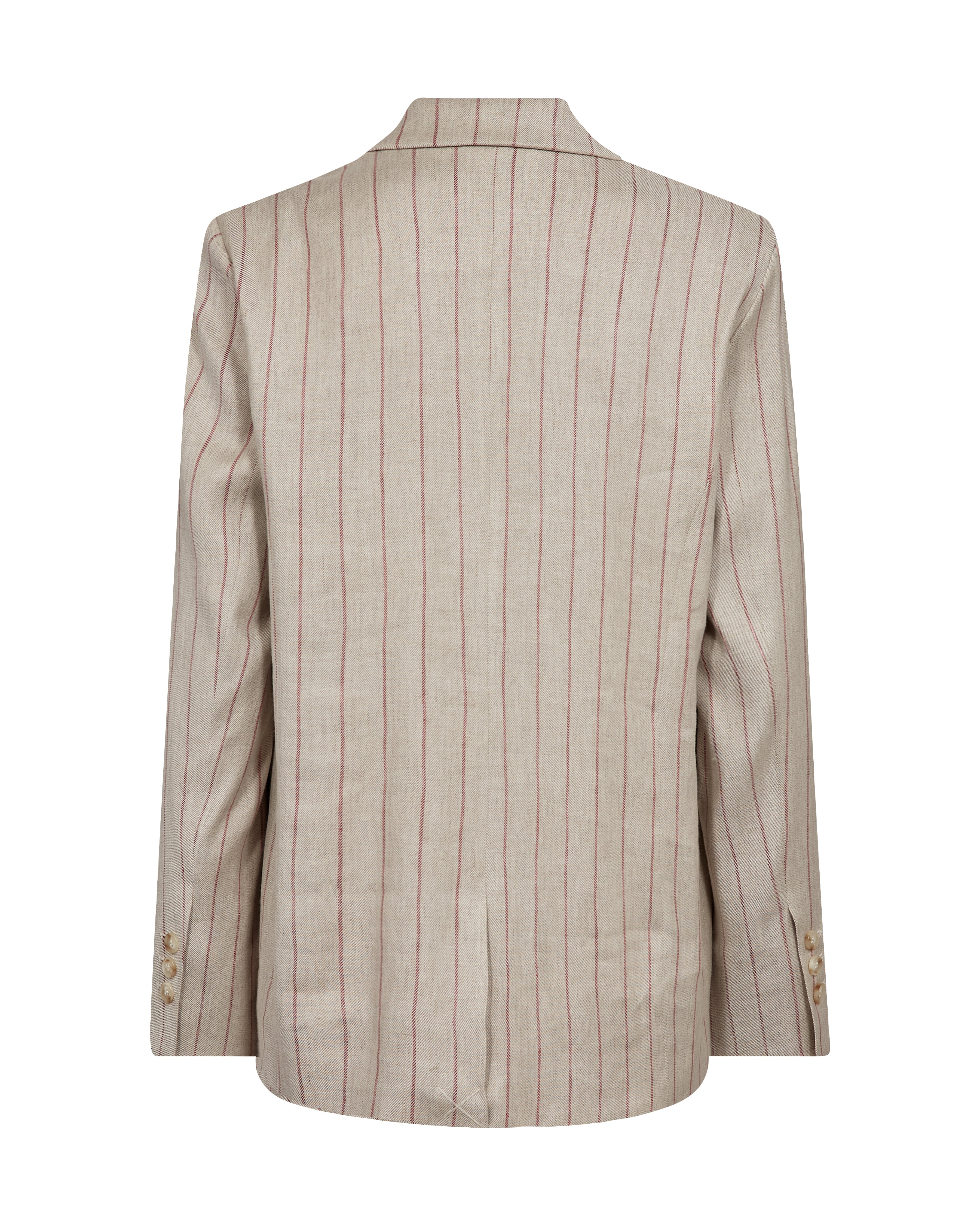 Leinen-Blazer mit Blush-Streifen